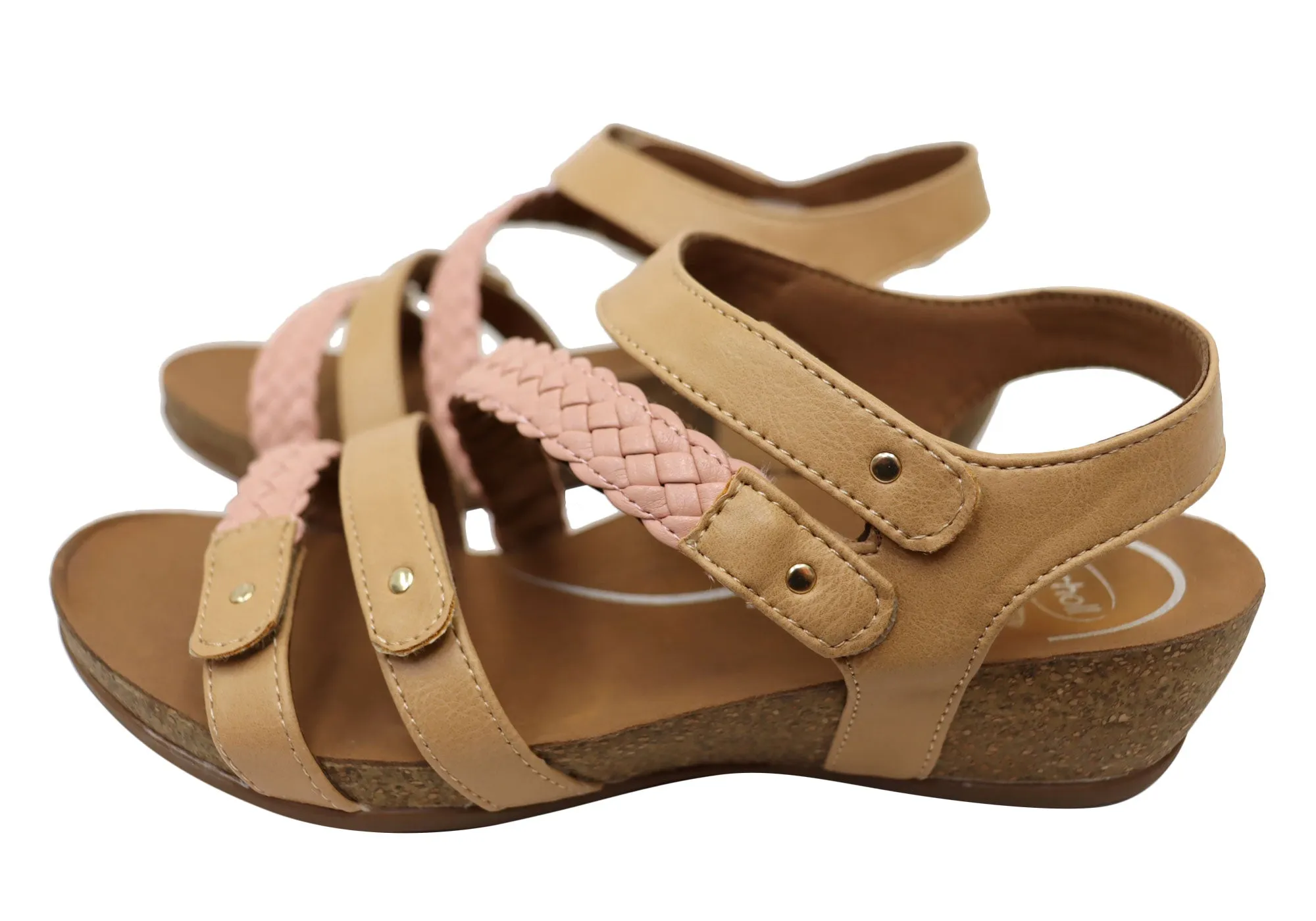 Scholl Orthaheel Josie Womens Comfortable Supportive Wedge Sandals Scholl Orthaheel Shoes