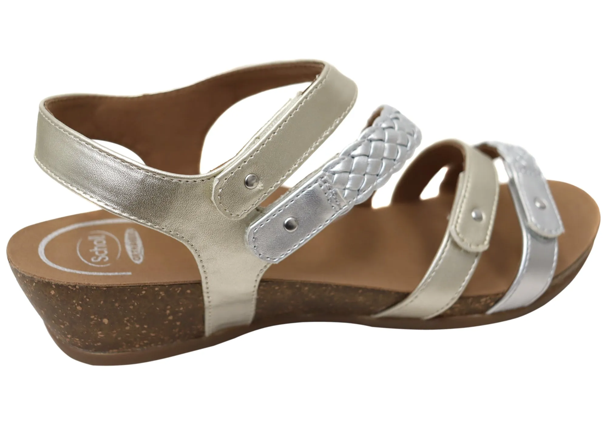 Scholl Orthaheel Josie Womens Comfortable Supportive Wedge Sandals Scholl Orthaheel Shoes