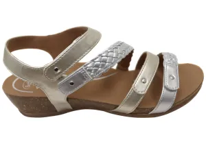 Scholl Orthaheel Josie Womens Comfortable Supportive Wedge Sandals Scholl Orthaheel Shoes