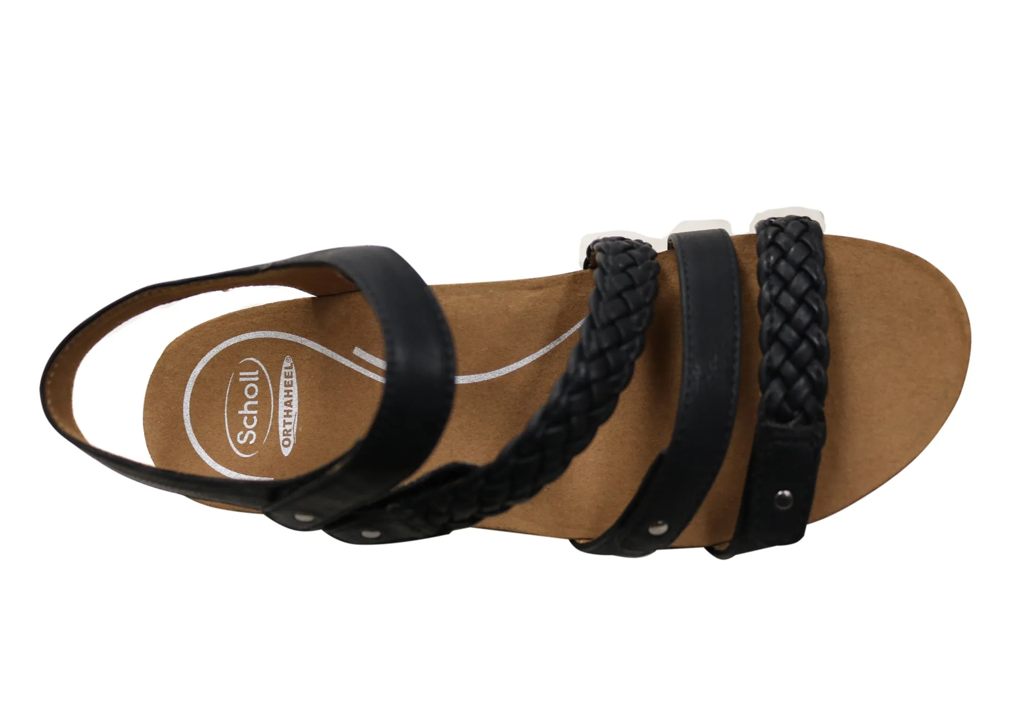 Scholl Orthaheel Josie Womens Comfortable Supportive Wedge Sandals Scholl Orthaheel Shoes