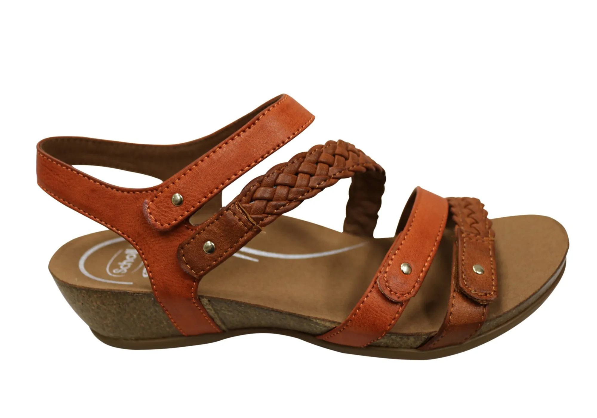 Scholl Orthaheel Josie Womens Comfortable Supportive Wedge Sandals Scholl Orthaheel Shoes