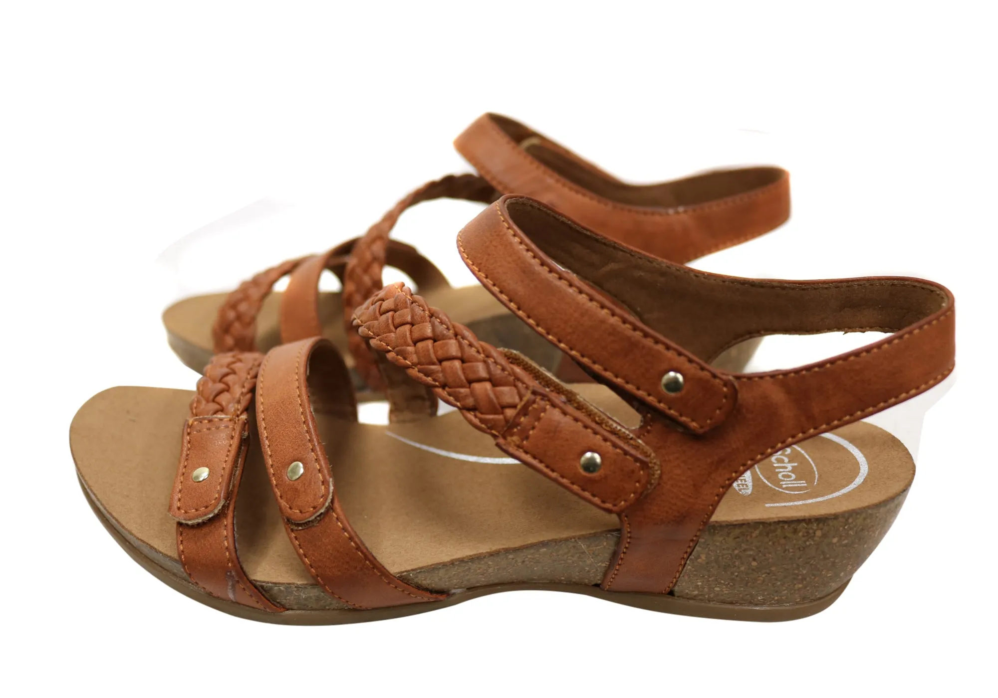 Scholl Orthaheel Josie Womens Comfortable Supportive Wedge Sandals Scholl Orthaheel Shoes