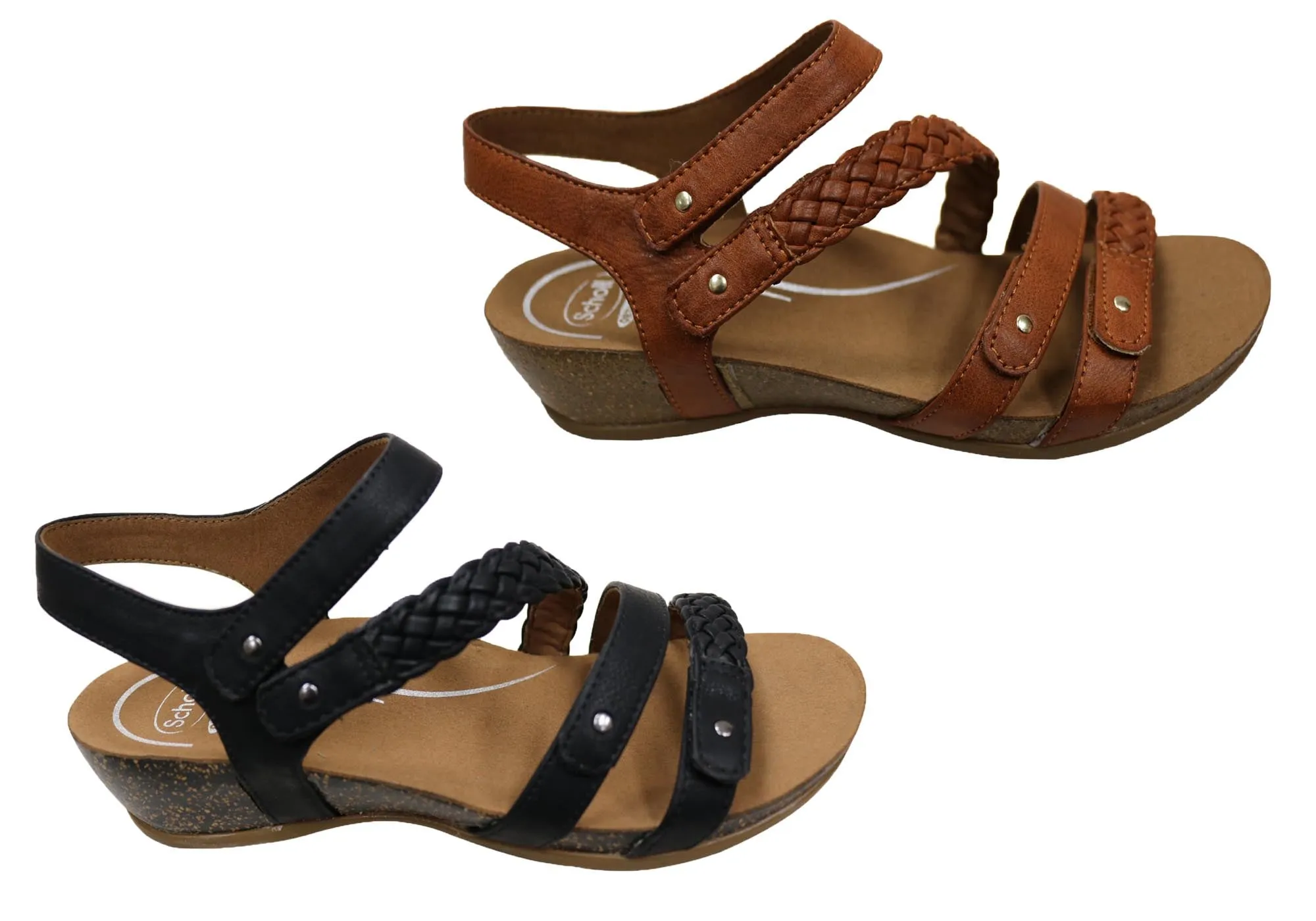 Scholl Orthaheel Josie Womens Comfortable Supportive Wedge Sandals Scholl Orthaheel Shoes