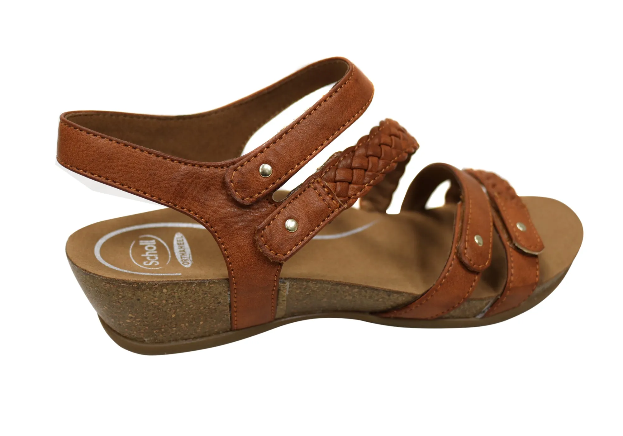 Scholl Orthaheel Josie Womens Comfortable Supportive Wedge Sandals Scholl Orthaheel Shoes