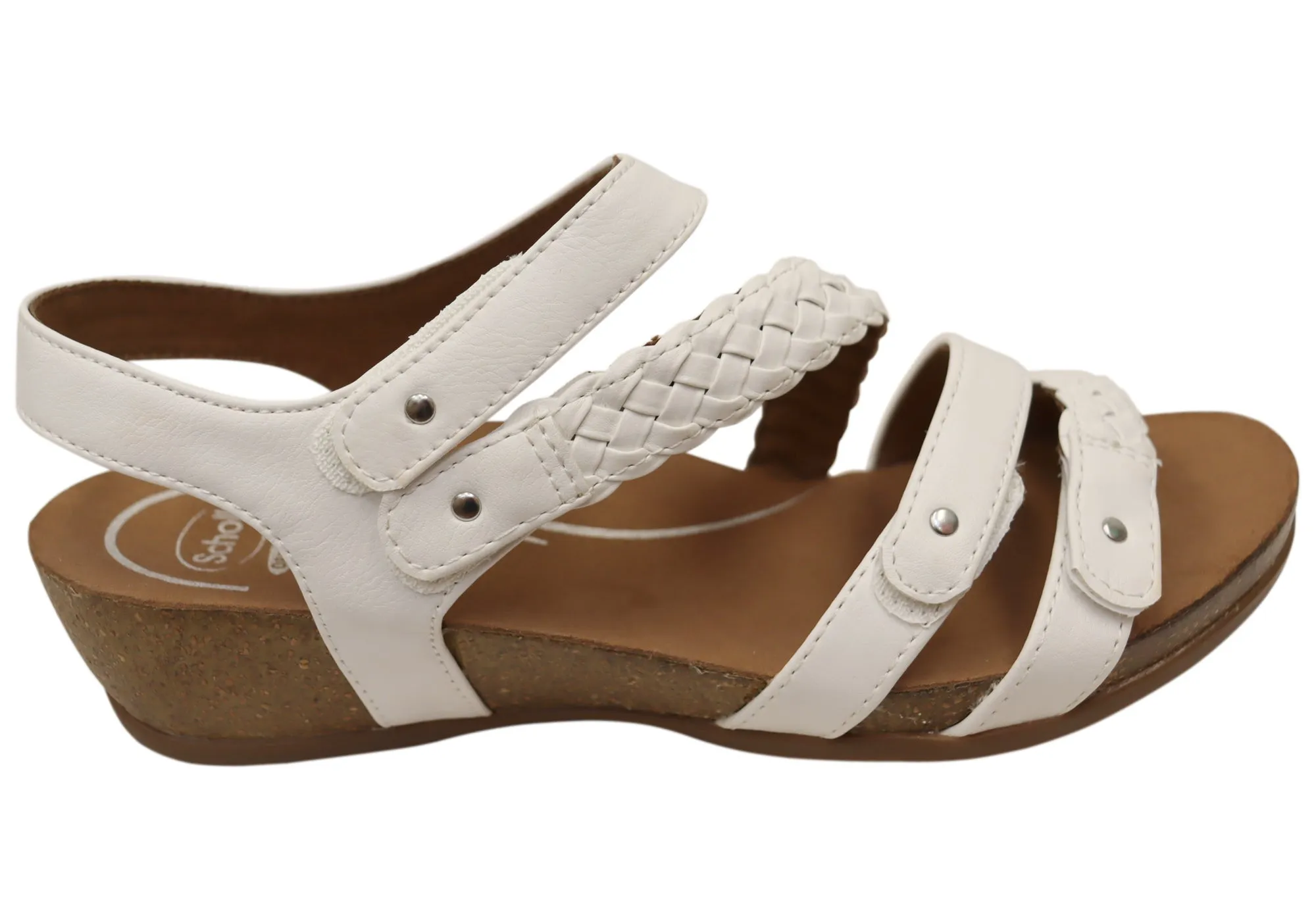 Scholl Orthaheel Josie Womens Comfortable Supportive Wedge Sandals Scholl Orthaheel Shoes