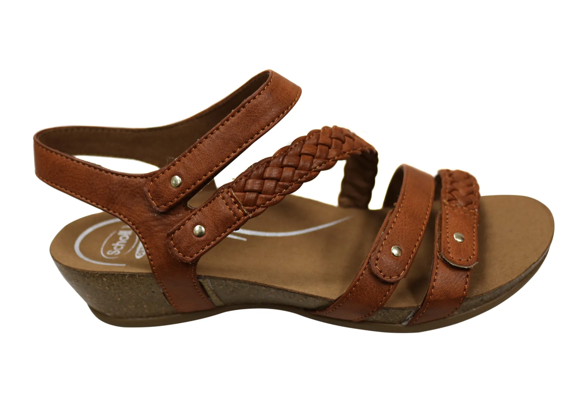 Scholl Orthaheel Josie Womens Comfortable Supportive Wedge Sandals Scholl Orthaheel Shoes