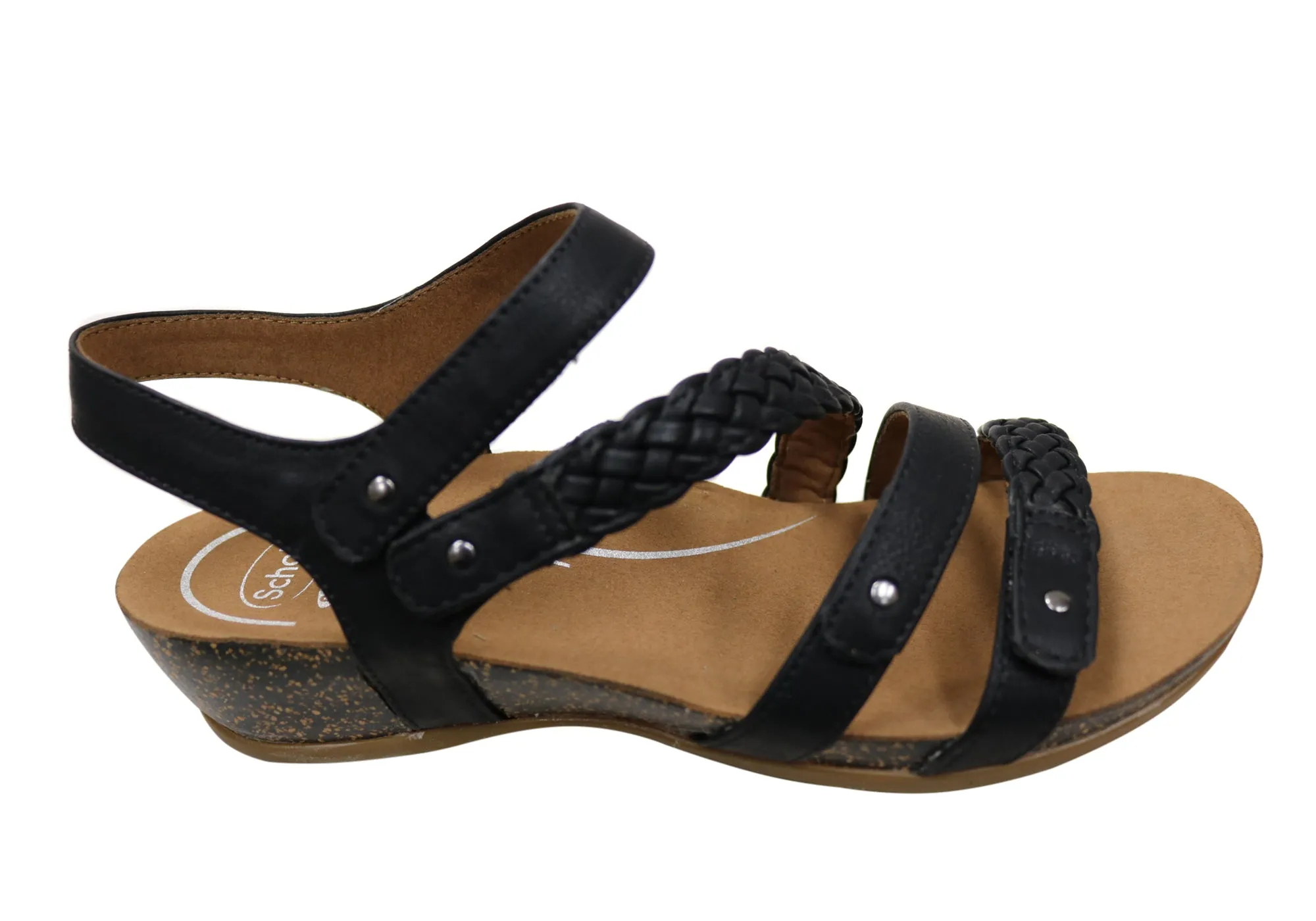 Scholl Orthaheel Josie Womens Comfortable Supportive Wedge Sandals Scholl Orthaheel Shoes
