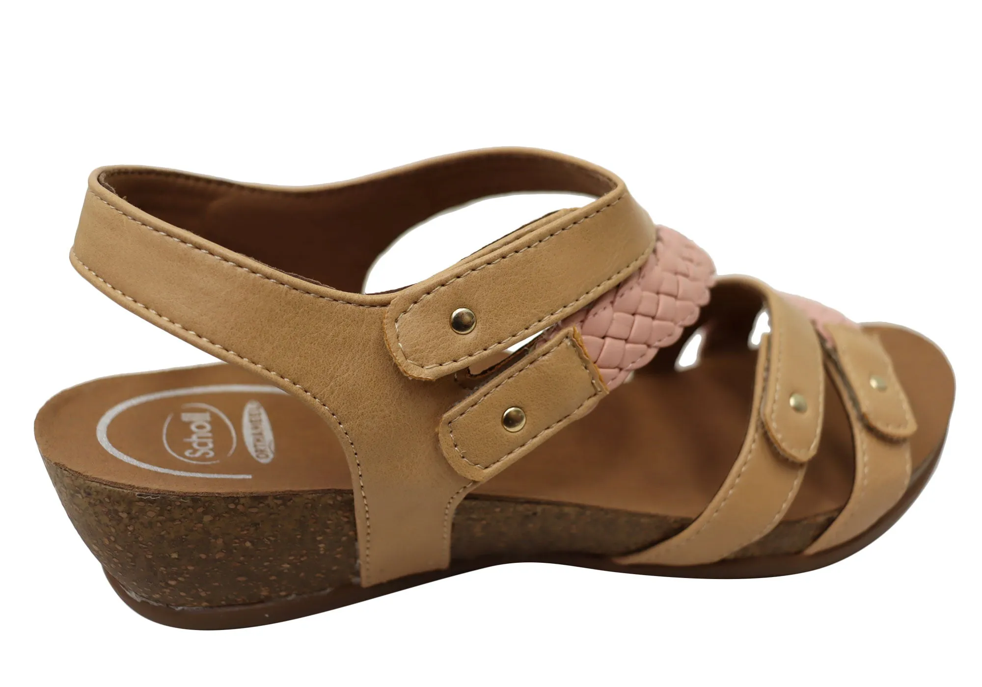 Scholl Orthaheel Josie Womens Comfortable Supportive Wedge Sandals Scholl Orthaheel Shoes