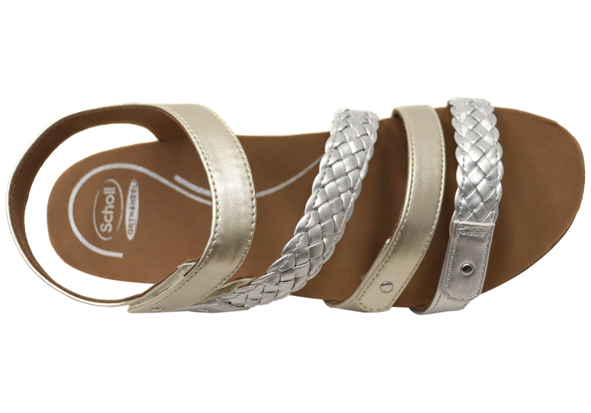 Scholl Orthaheel Josie Womens Comfortable Supportive Wedge Sandals Scholl Orthaheel Shoes