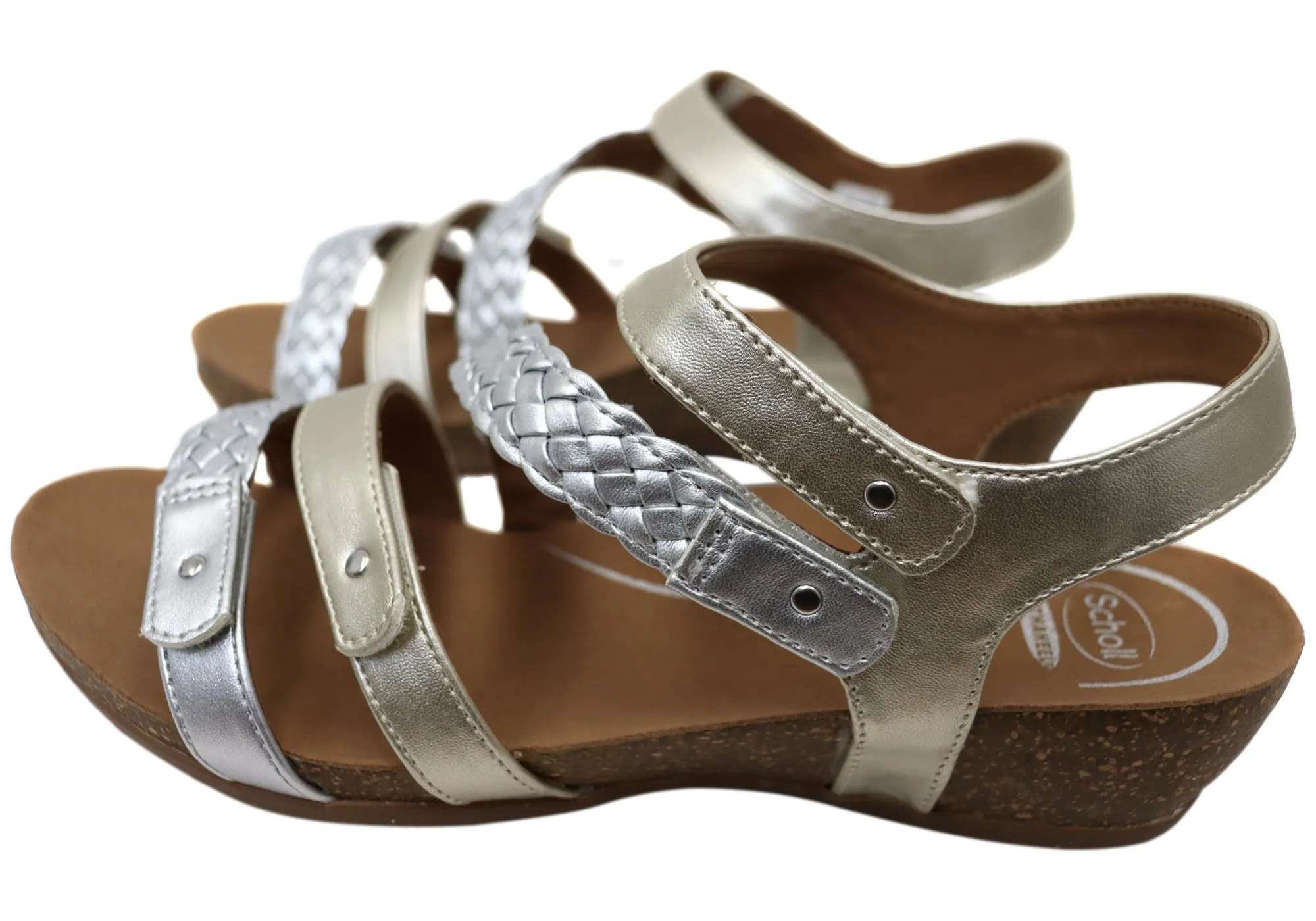 Scholl Orthaheel Josie Womens Comfortable Supportive Wedge Sandals Scholl Orthaheel Shoes