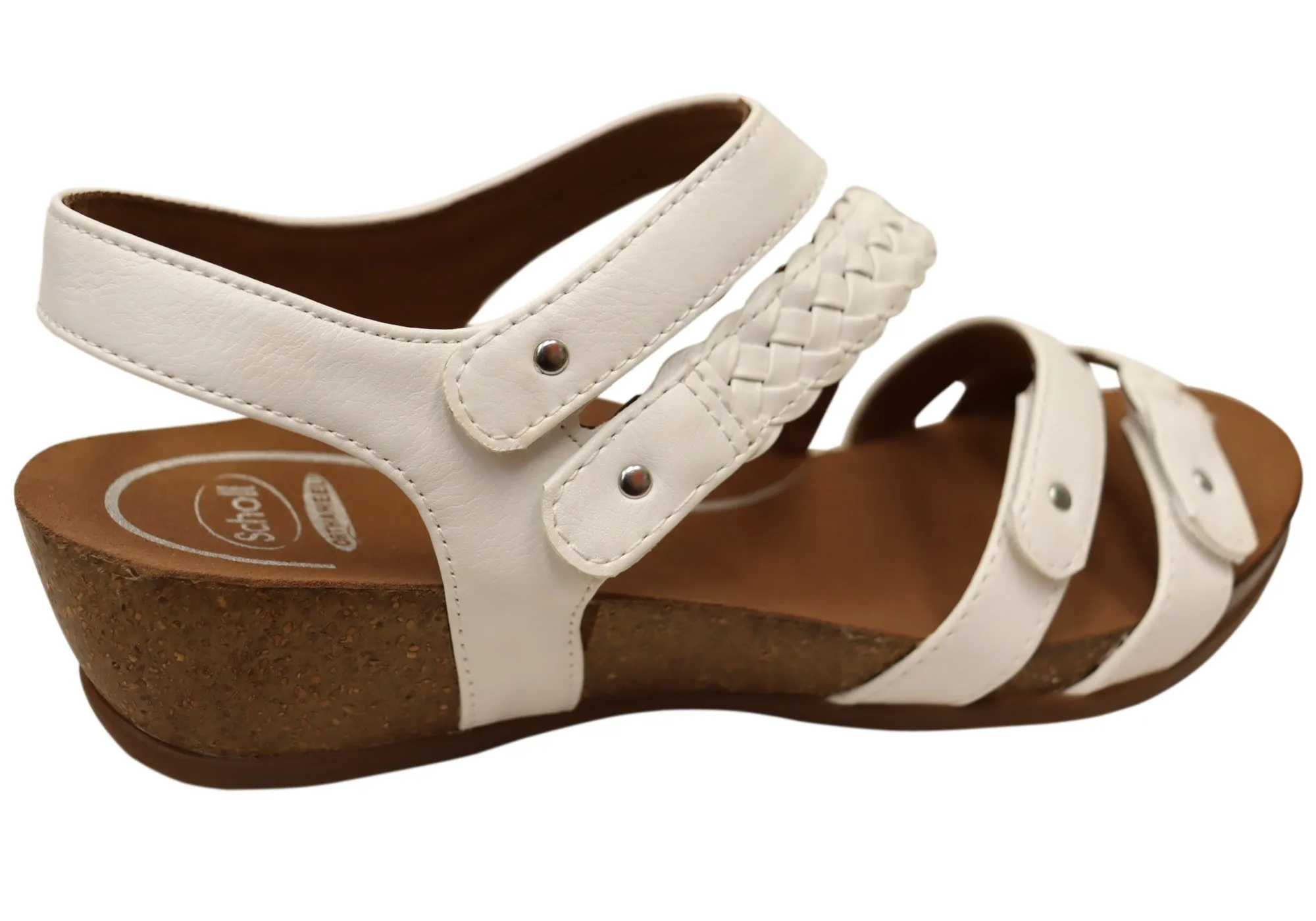 Scholl Orthaheel Josie Womens Comfortable Supportive Wedge Sandals Scholl Orthaheel Shoes