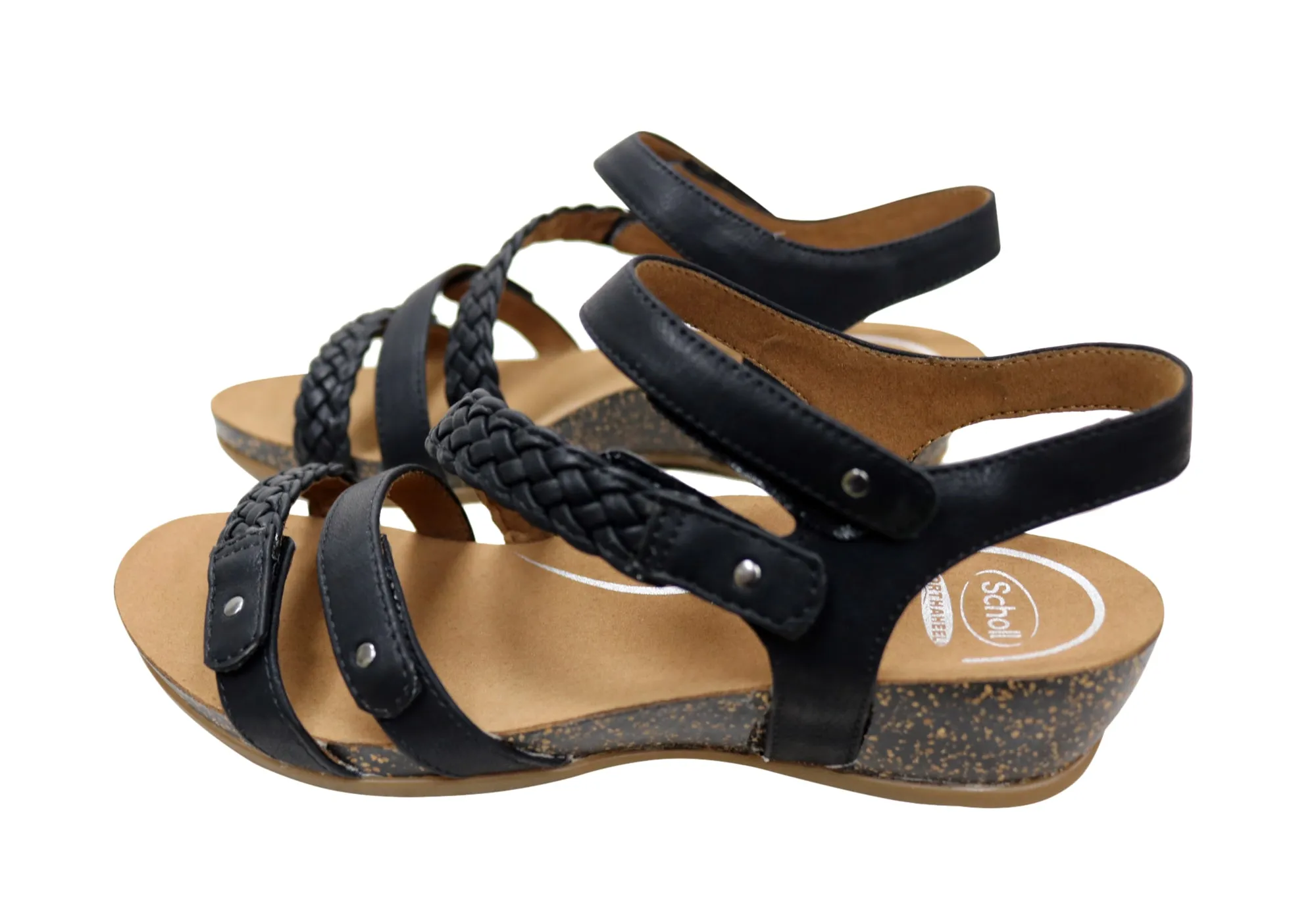 Scholl Orthaheel Josie Womens Comfortable Supportive Wedge Sandals Scholl Orthaheel Shoes