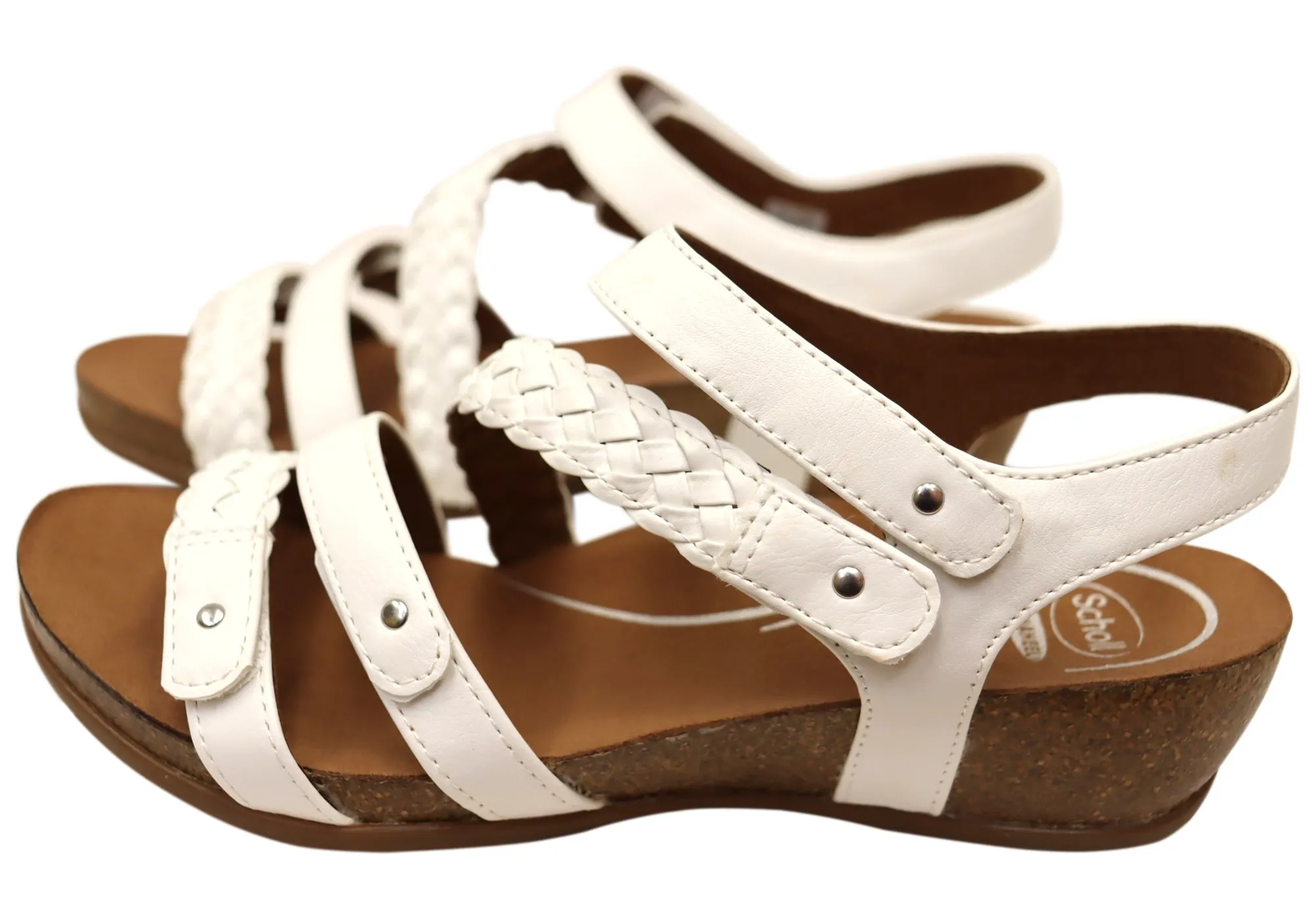 Scholl Orthaheel Josie Womens Comfortable Supportive Wedge Sandals Scholl Orthaheel Shoes