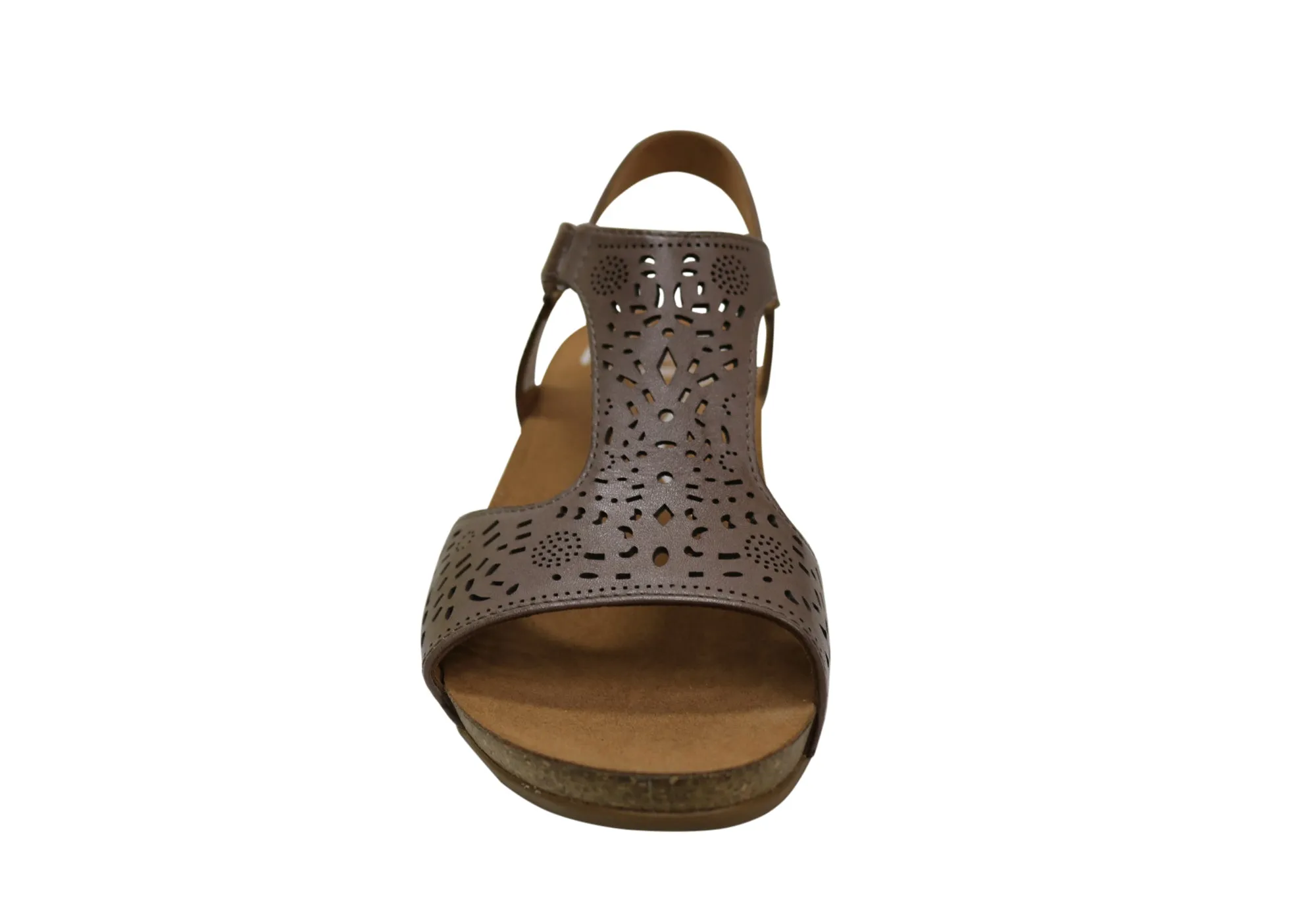 Scholl Orthaheel Julie Womens Comfort Supportive Wedge Leather Sandals Scholl Orthaheel Shoes
