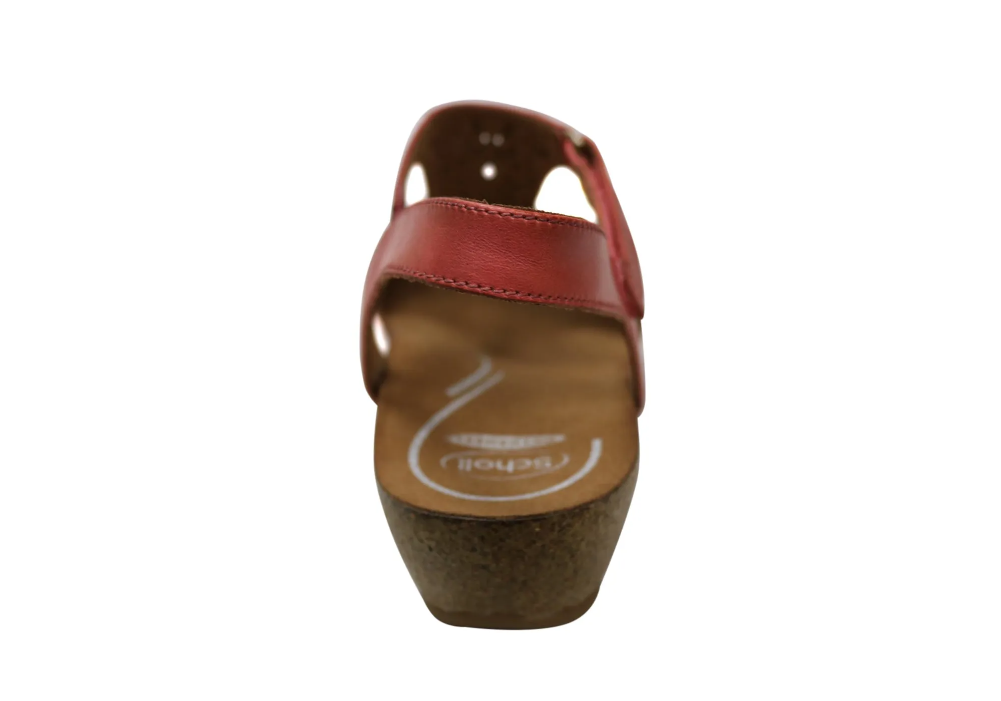 Scholl Orthaheel Julie Womens Comfort Supportive Wedge Leather Sandals Scholl Orthaheel Shoes