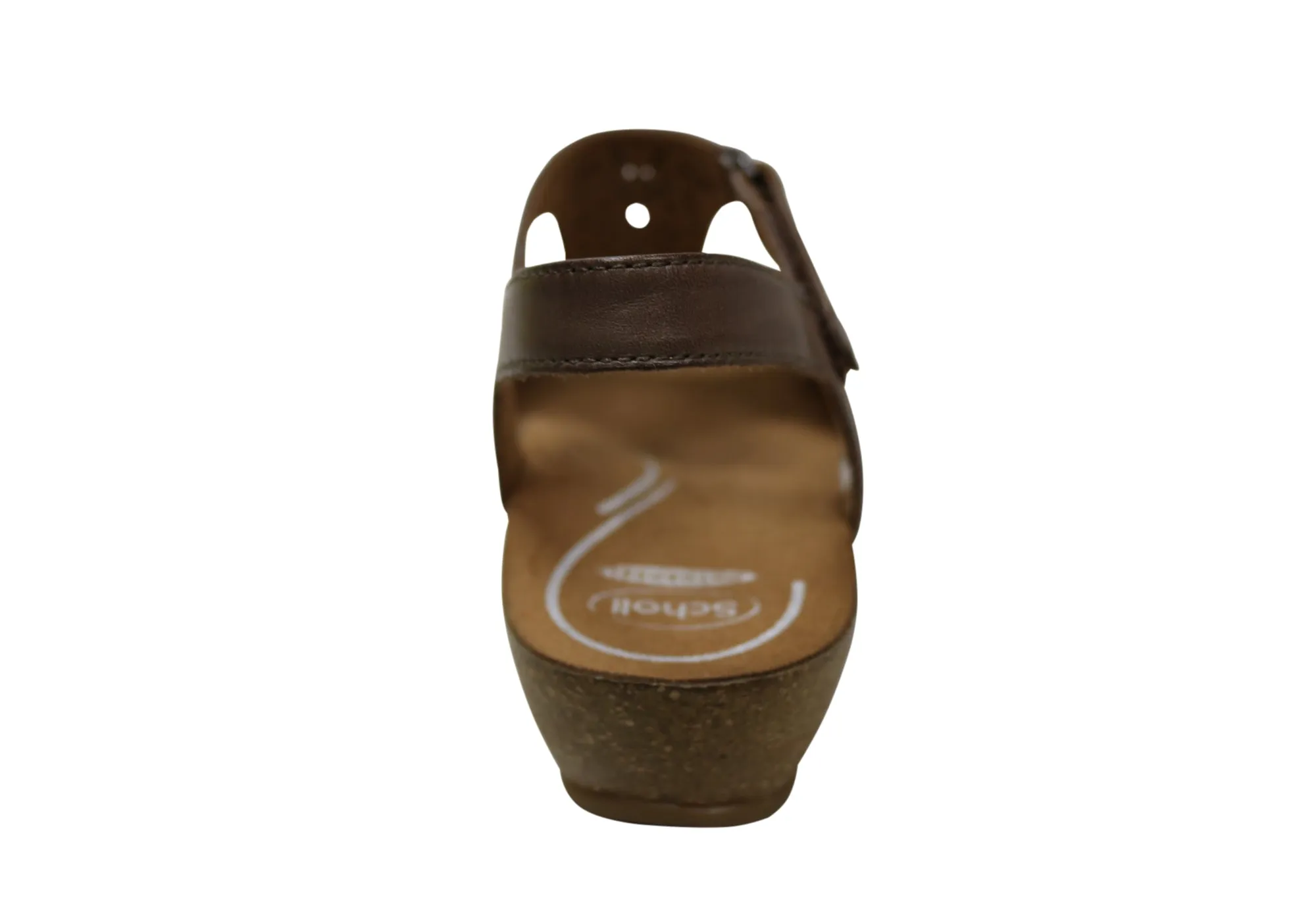 Scholl Orthaheel Julie Womens Comfort Supportive Wedge Leather Sandals Scholl Orthaheel Shoes