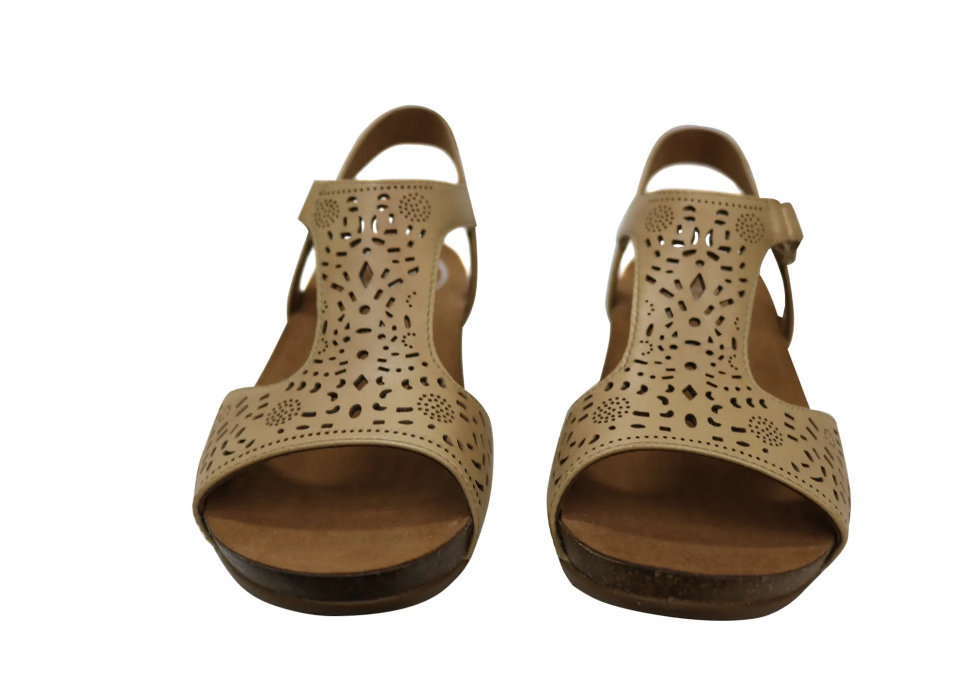 Scholl Orthaheel Julie Womens Comfort Supportive Wedge Leather Sandals Scholl Orthaheel Shoes