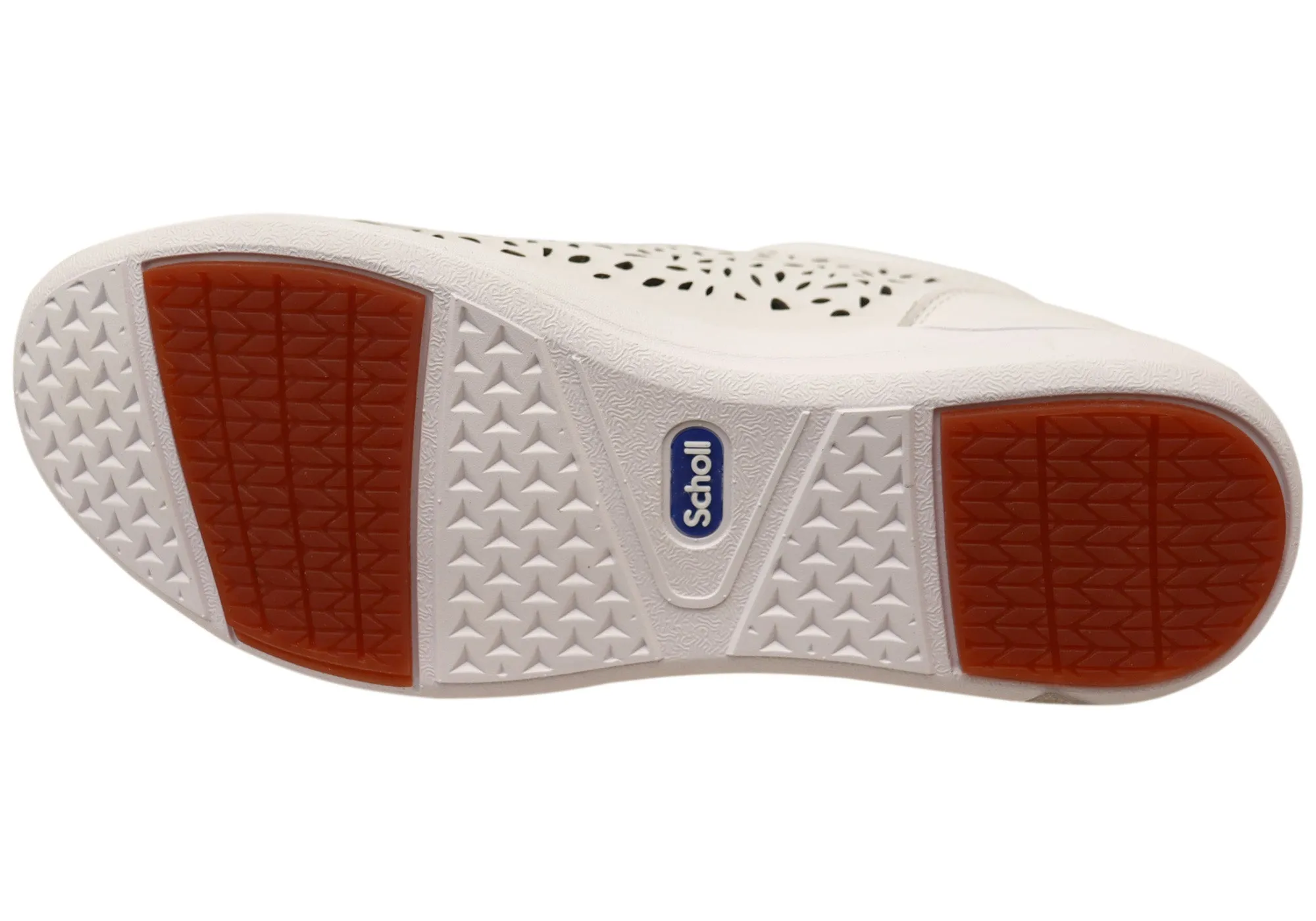 Scholl Orthaheel Womens North Punched Leather Sneakers Shoes Scholl Orthaheel Shoes