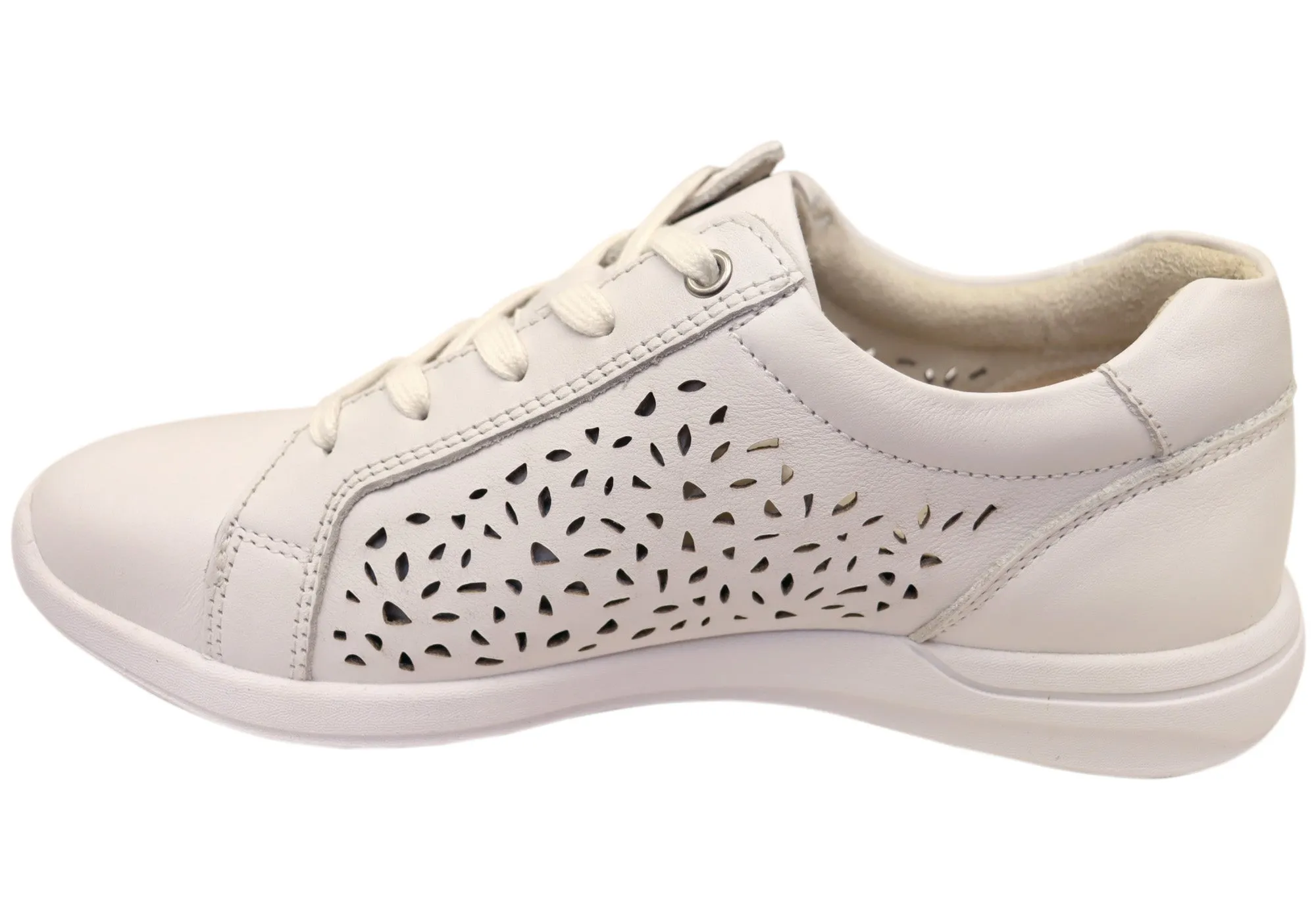 Scholl Orthaheel Womens North Punched Leather Sneakers Shoes Scholl Orthaheel Shoes