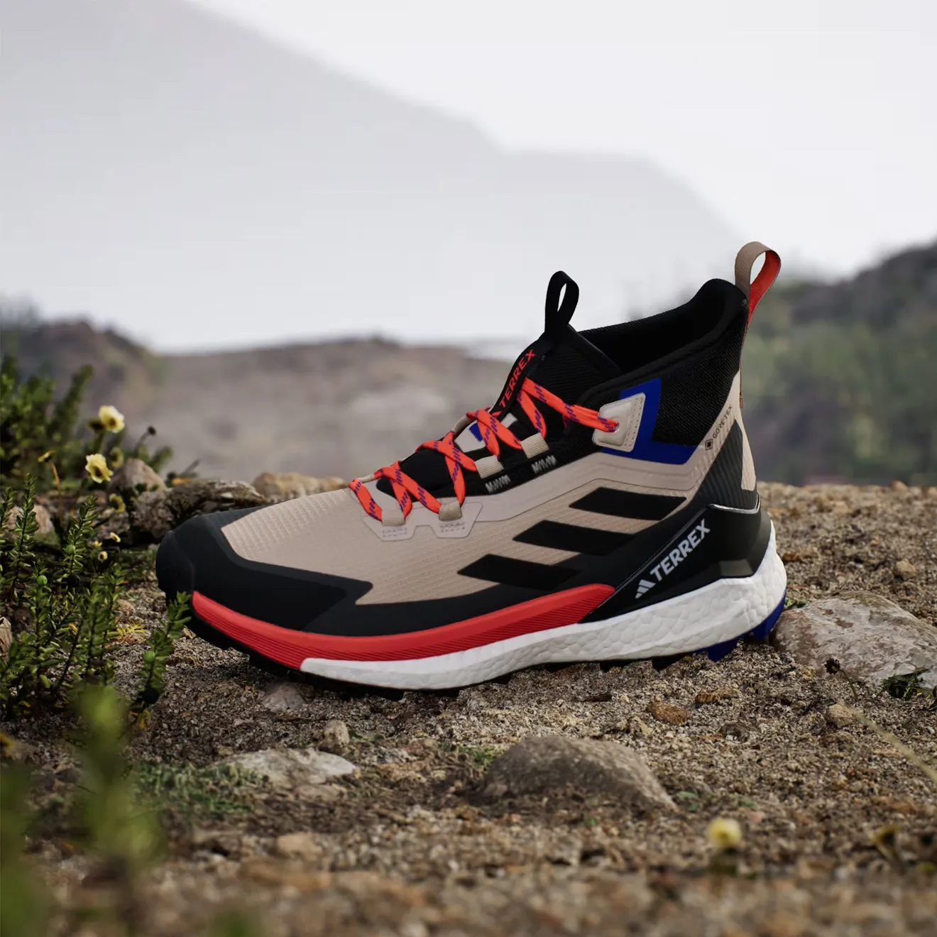 Shoes Adidas Terrex Men Adidas Terrex Free Hiker 2 Wonder Beige / Core Black / Semi Impact Orange