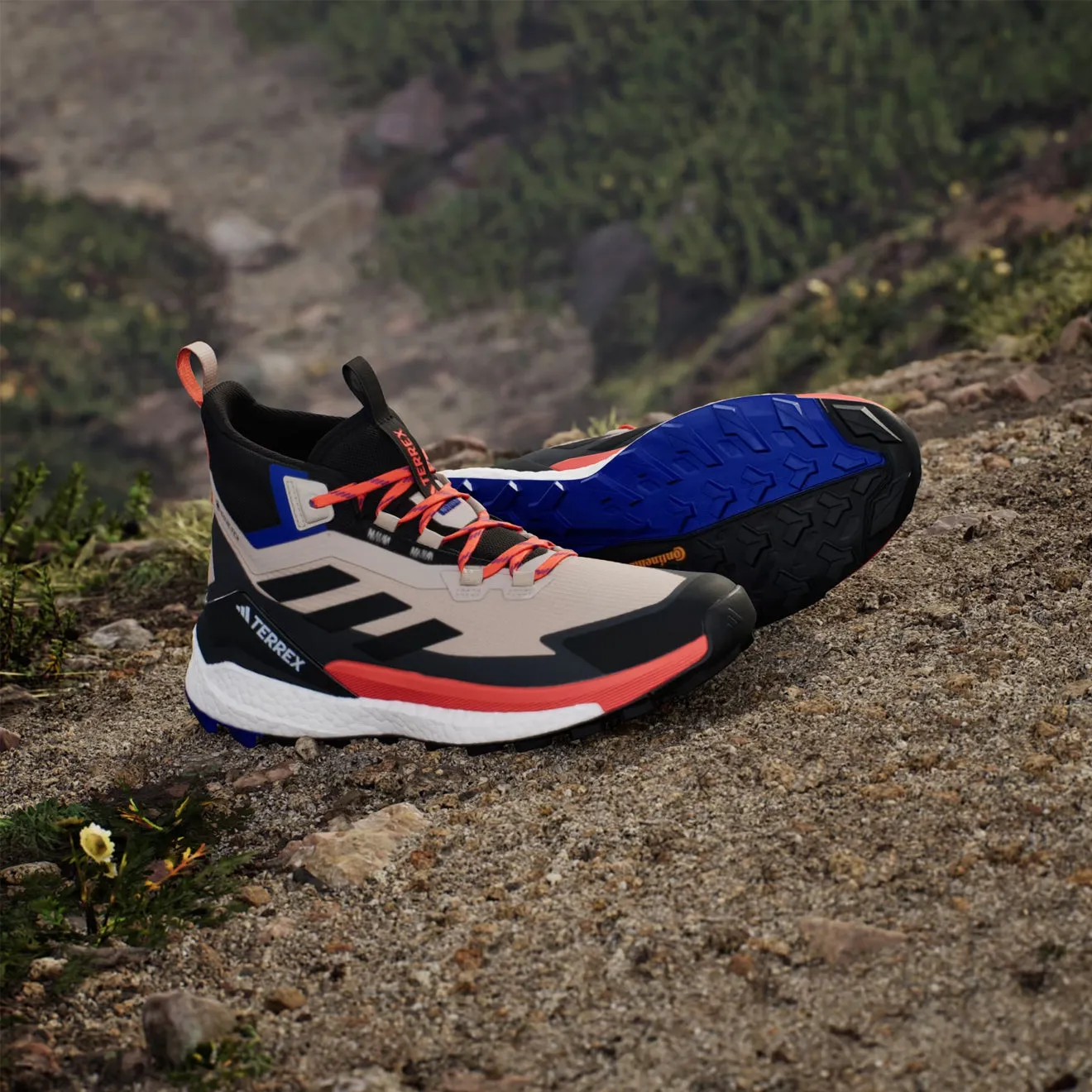 Shoes Adidas Terrex Men Adidas Terrex Free Hiker 2 Wonder Beige / Core Black / Semi Impact Orange