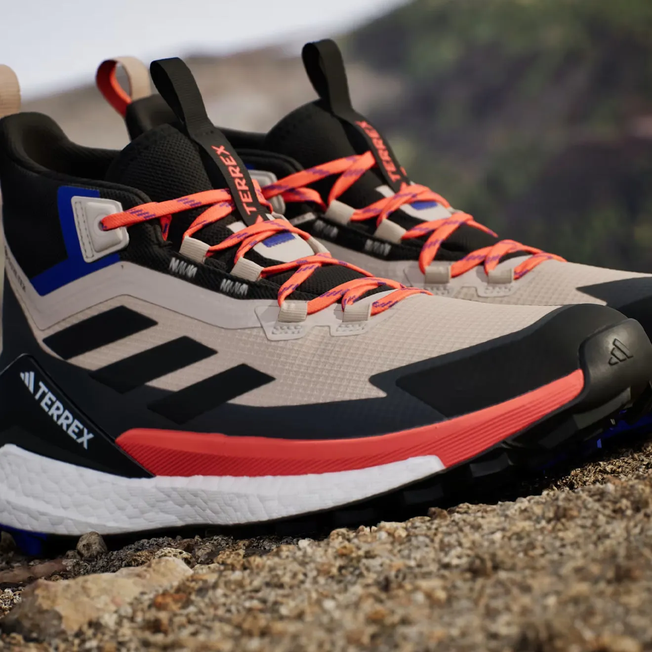 Shoes Adidas Terrex Men Adidas Terrex Free Hiker 2 Wonder Beige / Core Black / Semi Impact Orange