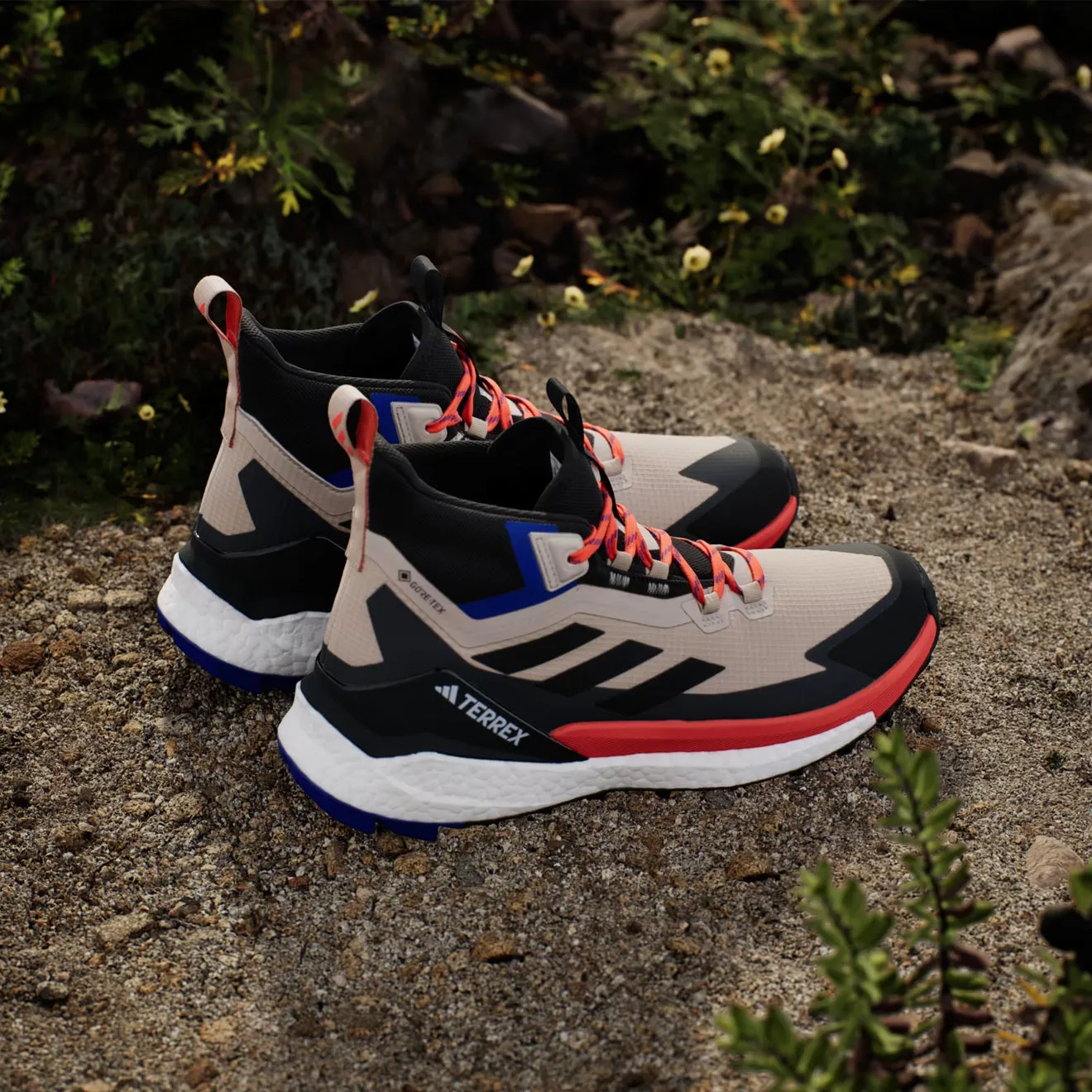 Shoes Adidas Terrex Men Adidas Terrex Free Hiker 2 Wonder Beige / Core Black / Semi Impact Orange
