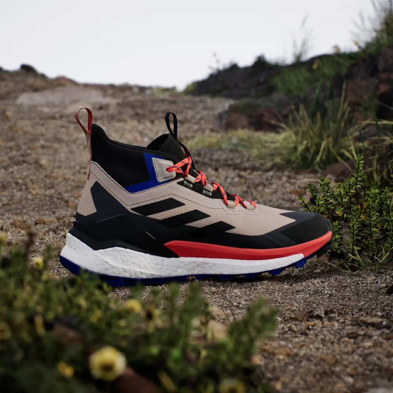 Shoes Adidas Terrex Men Adidas Terrex Free Hiker 2 Wonder Beige / Core Black / Semi Impact Orange