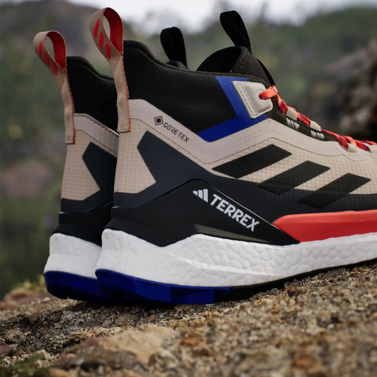 Shoes Adidas Terrex Men Adidas Terrex Free Hiker 2 Wonder Beige / Core Black / Semi Impact Orange