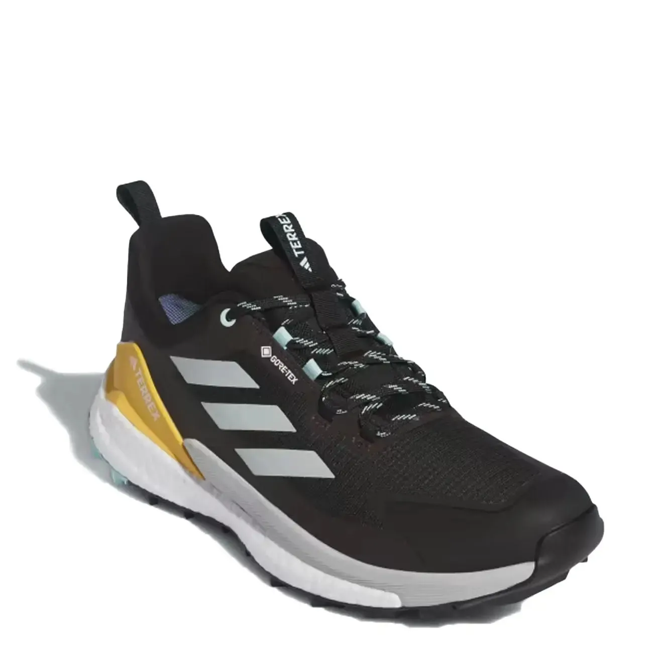 Shoes Adidas Terrex Men Adidas Terrex Free Hiker 2.0 Low Gore-Tex Hiking Shoes Core Black / Wonder Silver / Semi Flash Aqua