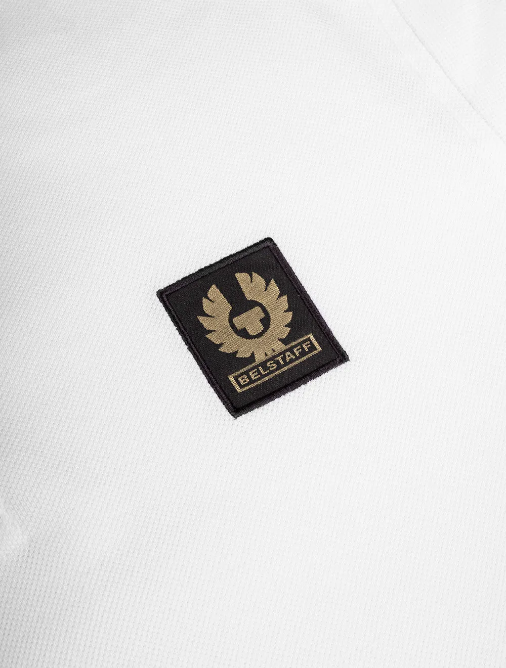Short Sleeve Polo With Patch White