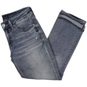 Silver Jeans Co. Womens Mid Rise Curvy Fit Capri Jeans