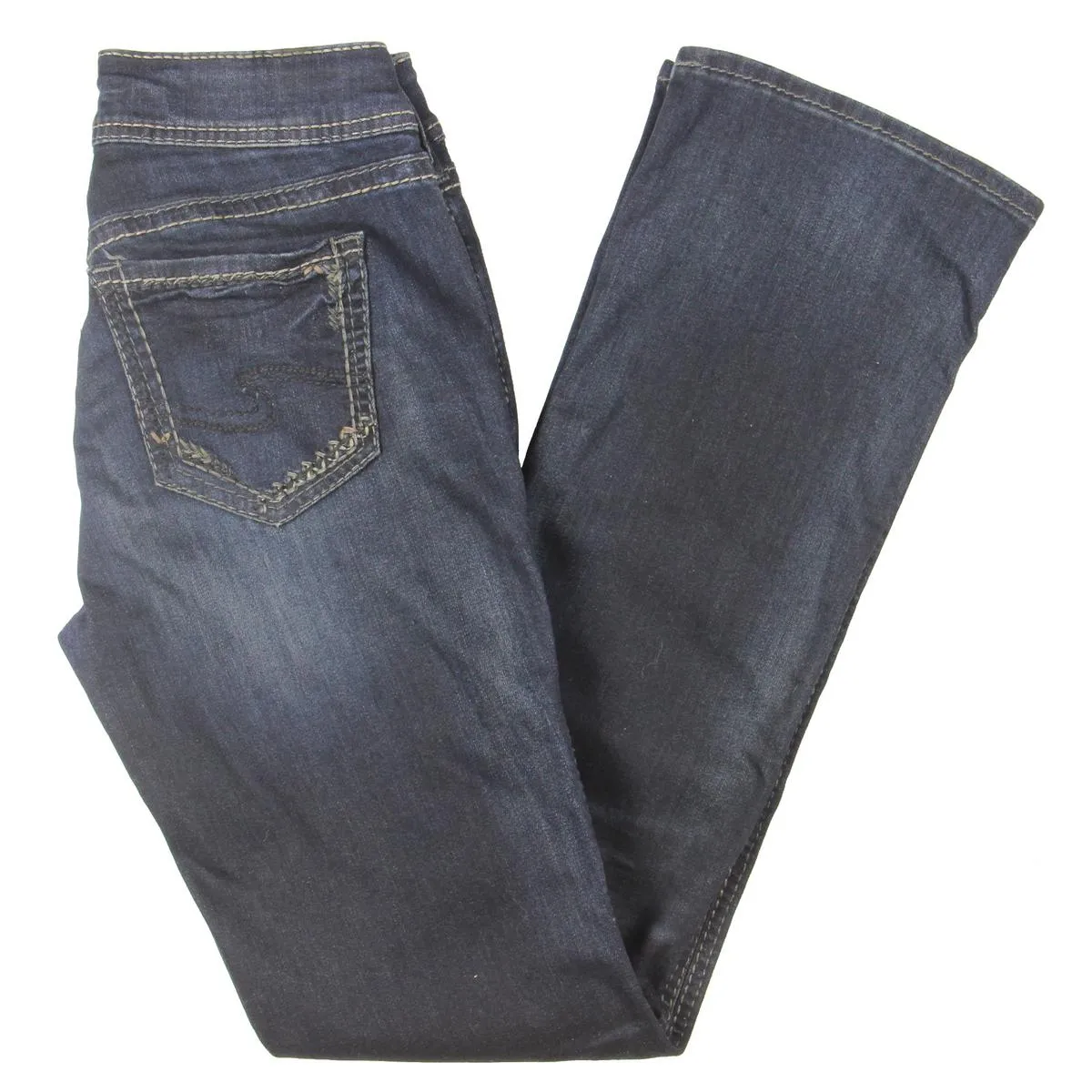 Silver Jeans Co. Womens Suki Denim Relaxed Bootcut Jeans