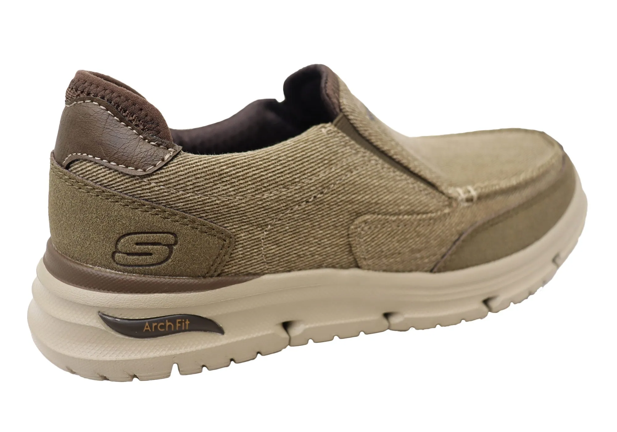 Skechers Mens Arch Fit Vortell Rothler Comfortable Slip On Shoes Skechers Shoes