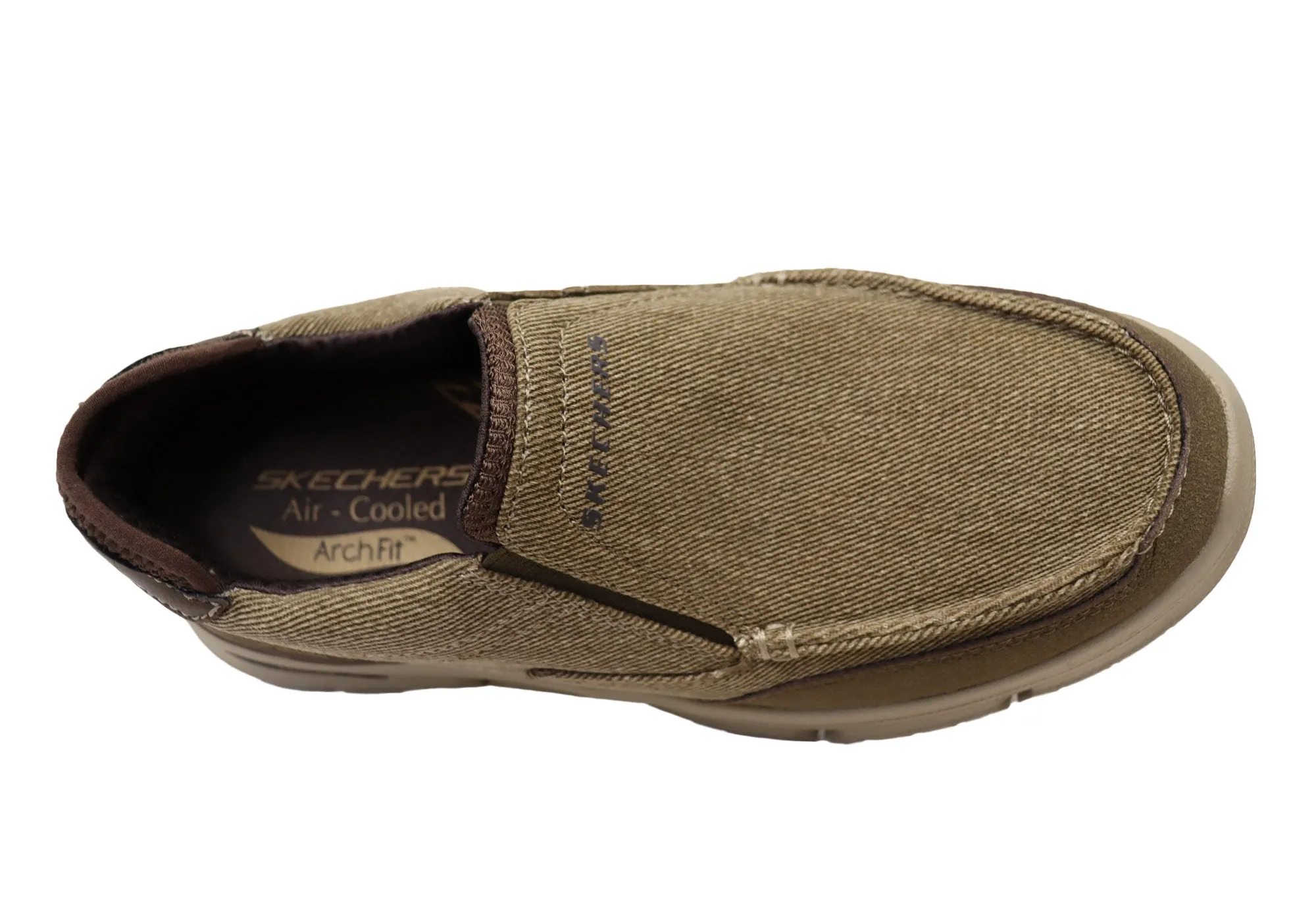 Skechers Mens Arch Fit Vortell Rothler Comfortable Slip On Shoes Skechers Shoes