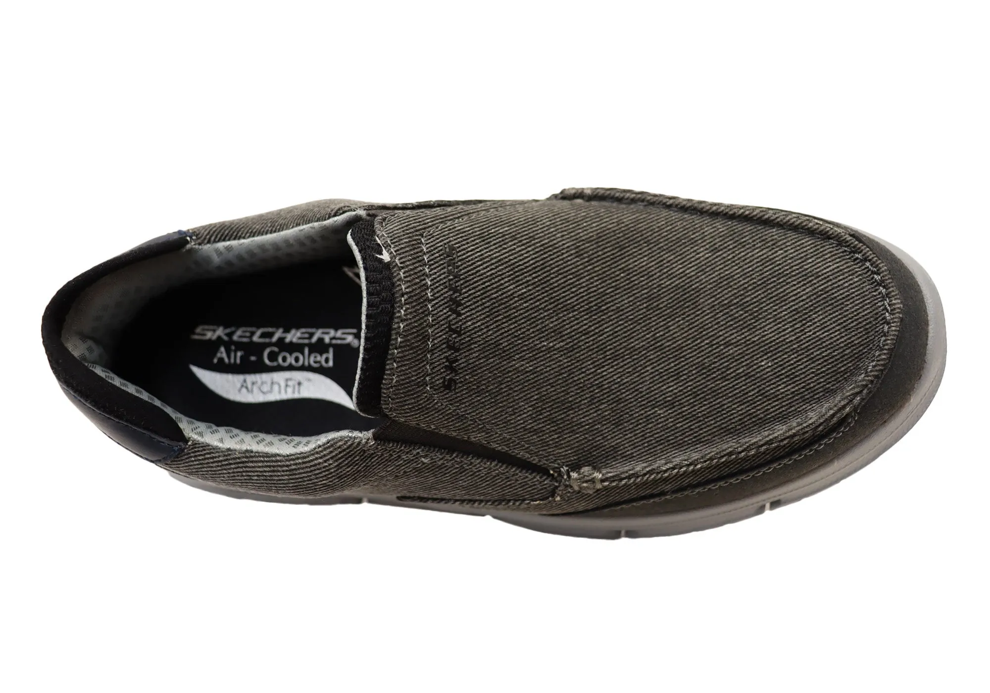 Skechers Mens Arch Fit Vortell Rothler Comfortable Slip On Shoes Skechers Shoes