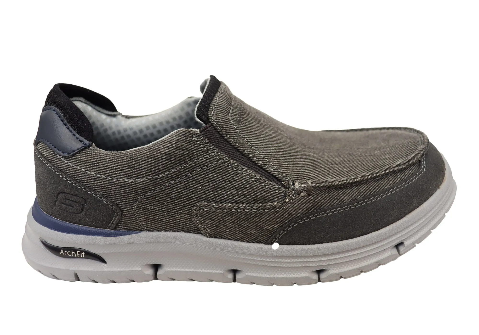 Skechers Mens Arch Fit Vortell Rothler Comfortable Slip On Shoes Skechers Shoes