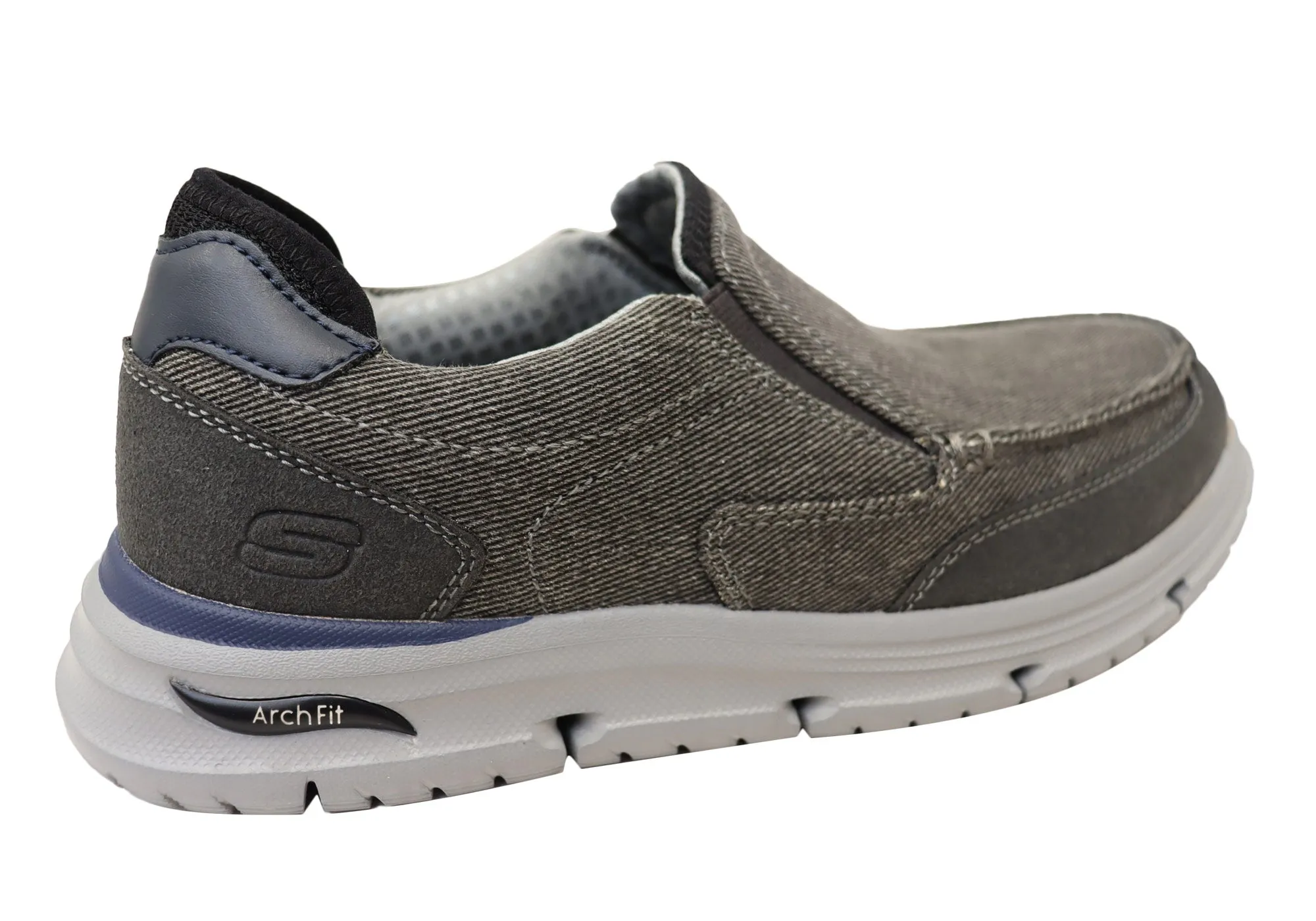 Skechers Mens Arch Fit Vortell Rothler Comfortable Slip On Shoes Skechers Shoes
