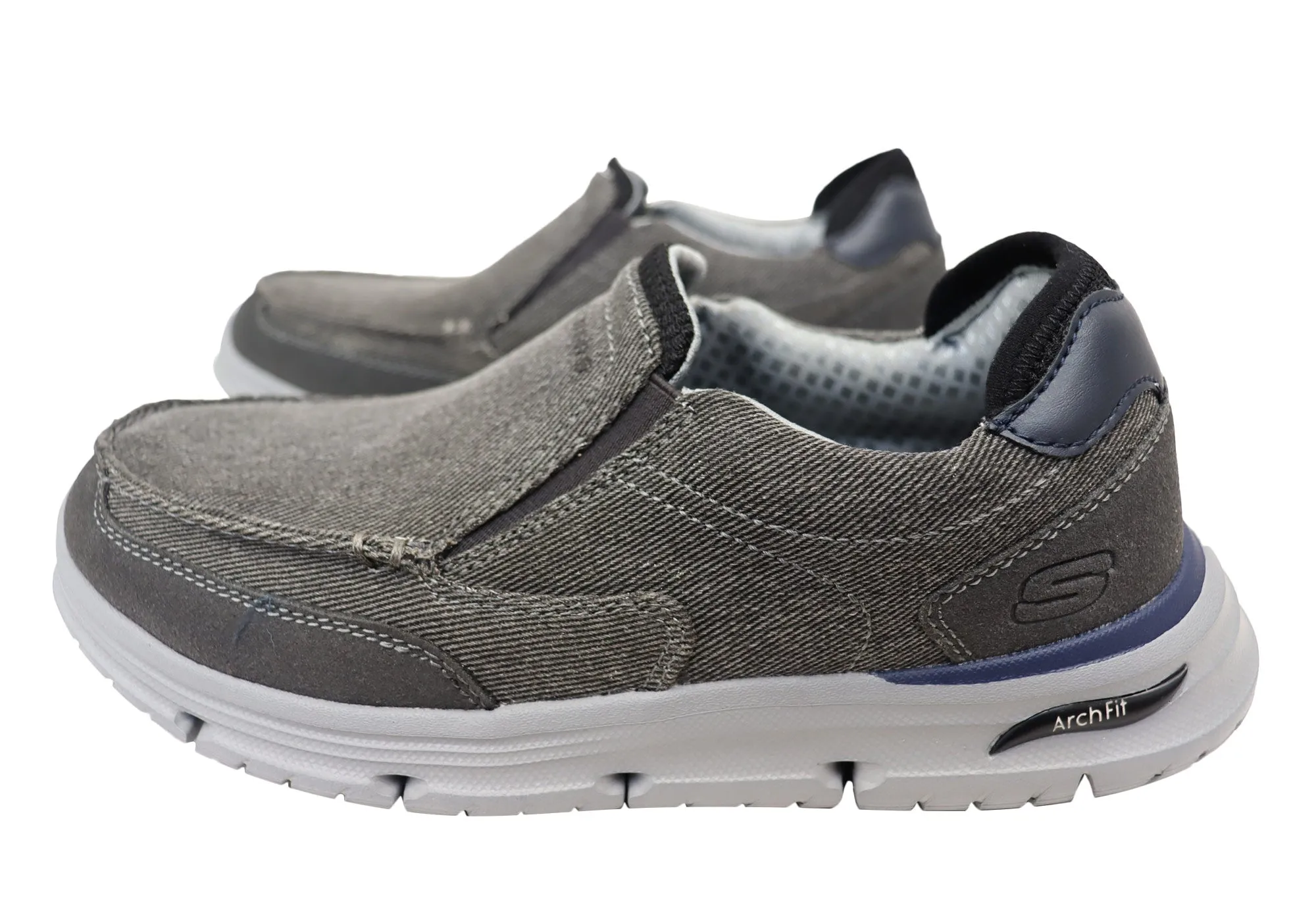 Skechers Mens Arch Fit Vortell Rothler Comfortable Slip On Shoes Skechers Shoes