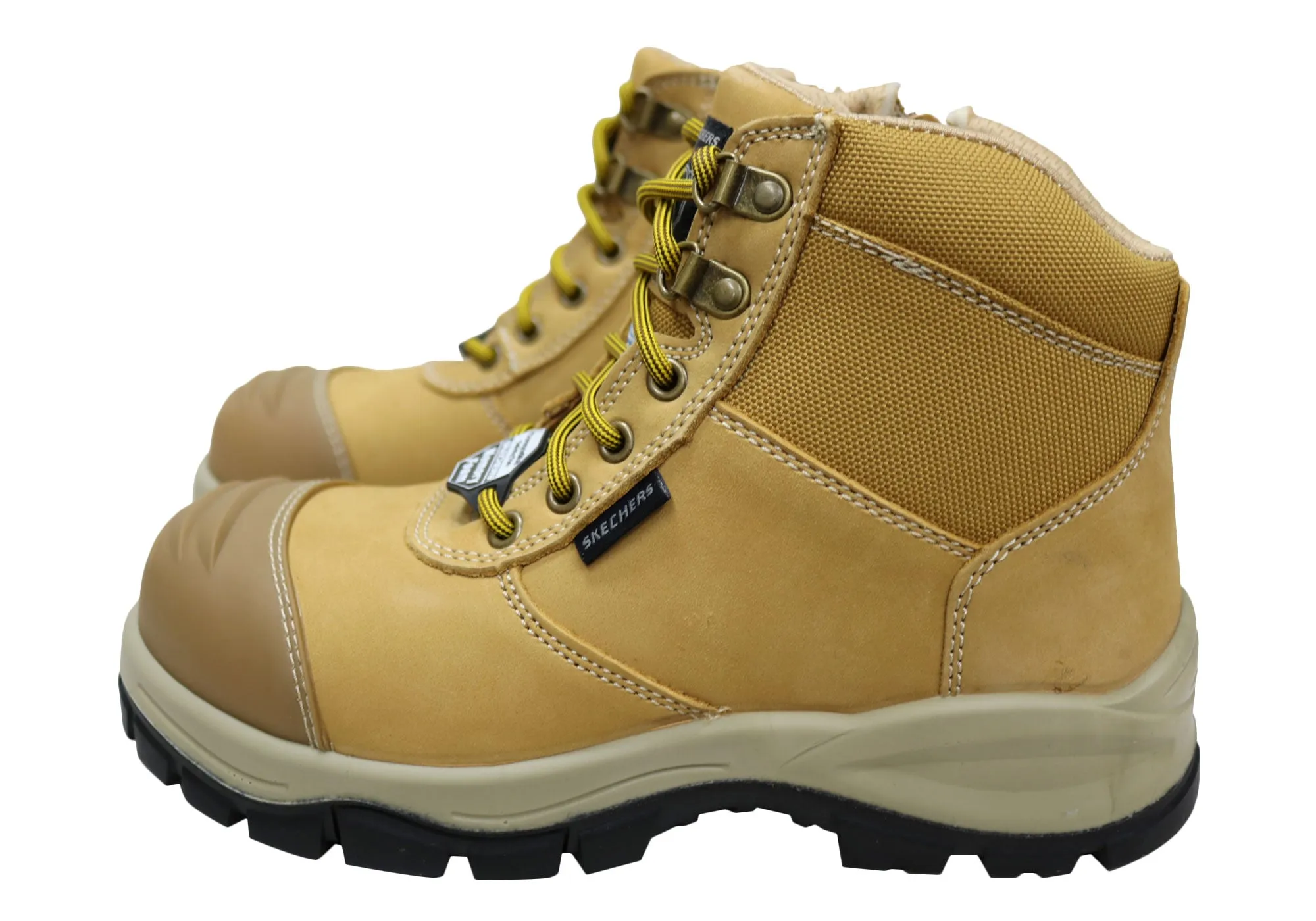 Skechers Womens Leather Comfortable Work Composite Toe Work Boots Skechers Shoes