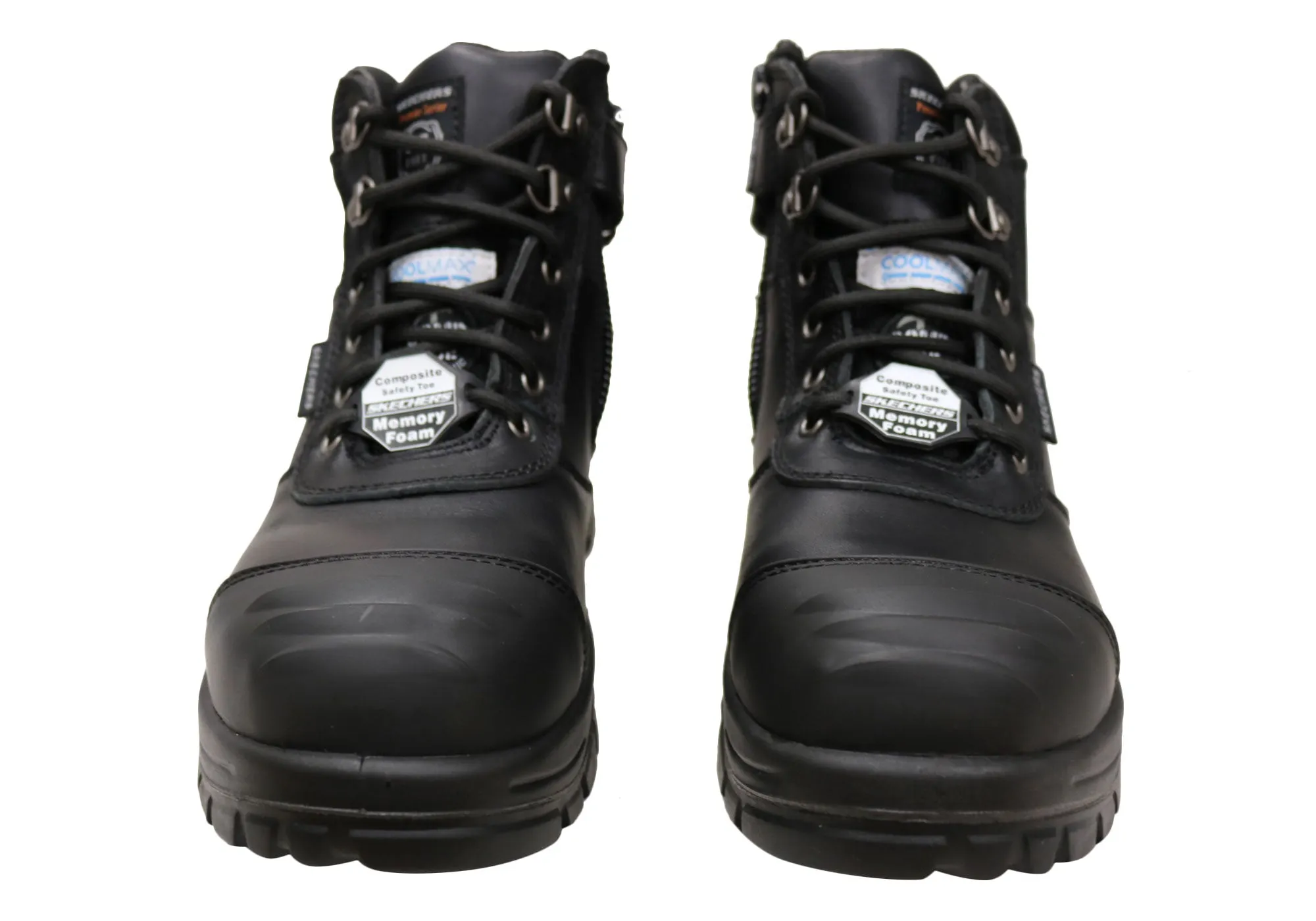 Skechers Womens Leather Comfortable Work Composite Toe Work Boots Skechers Shoes