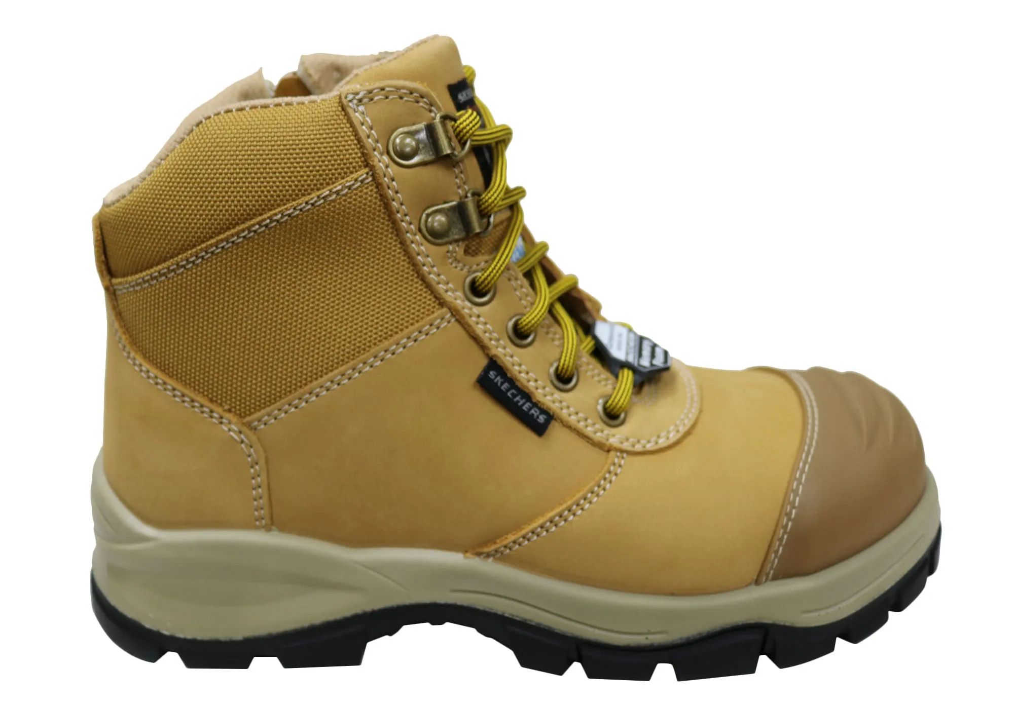 Skechers Womens Leather Comfortable Work Composite Toe Work Boots Skechers Shoes