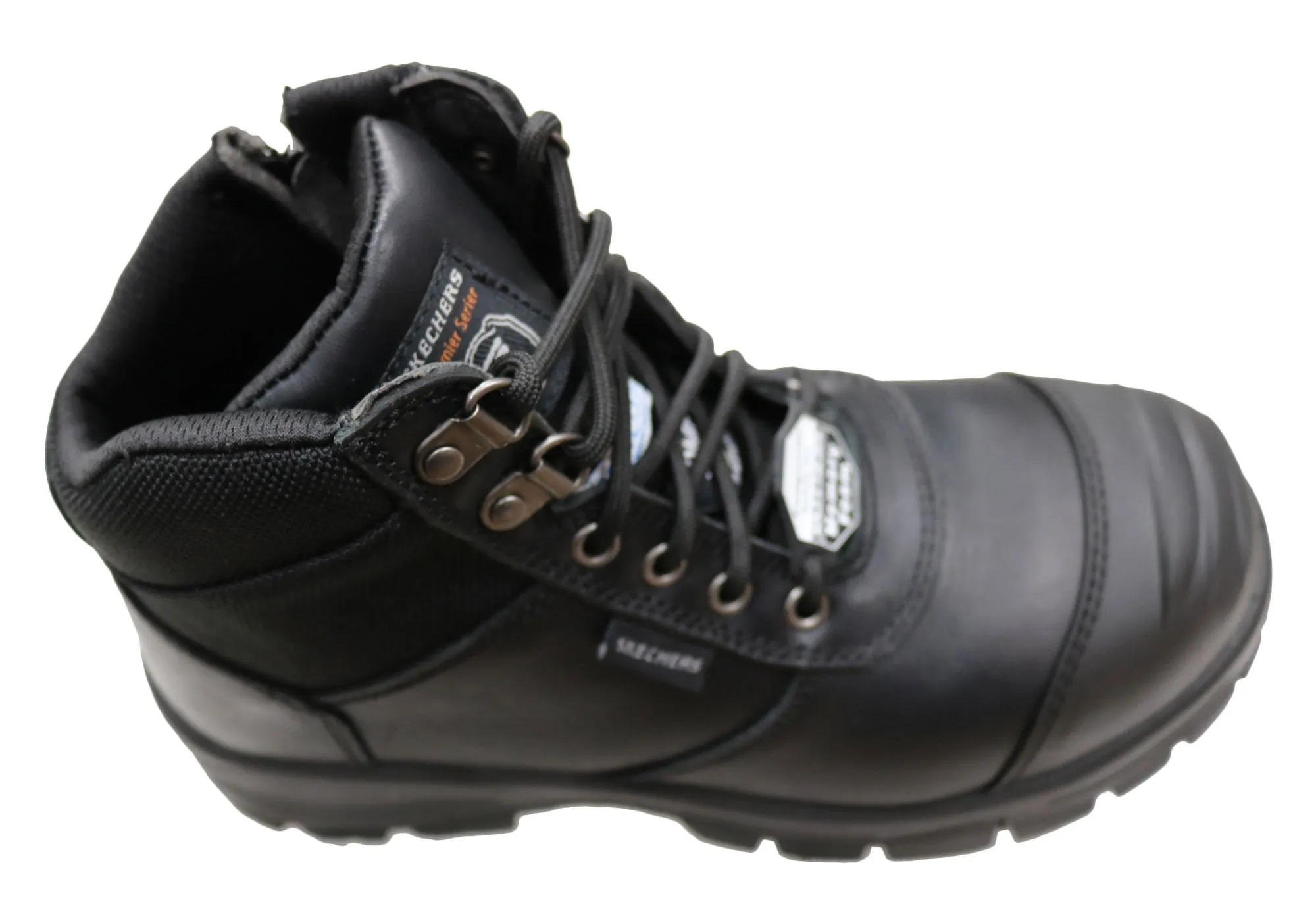Skechers Womens Leather Comfortable Work Composite Toe Work Boots Skechers Shoes