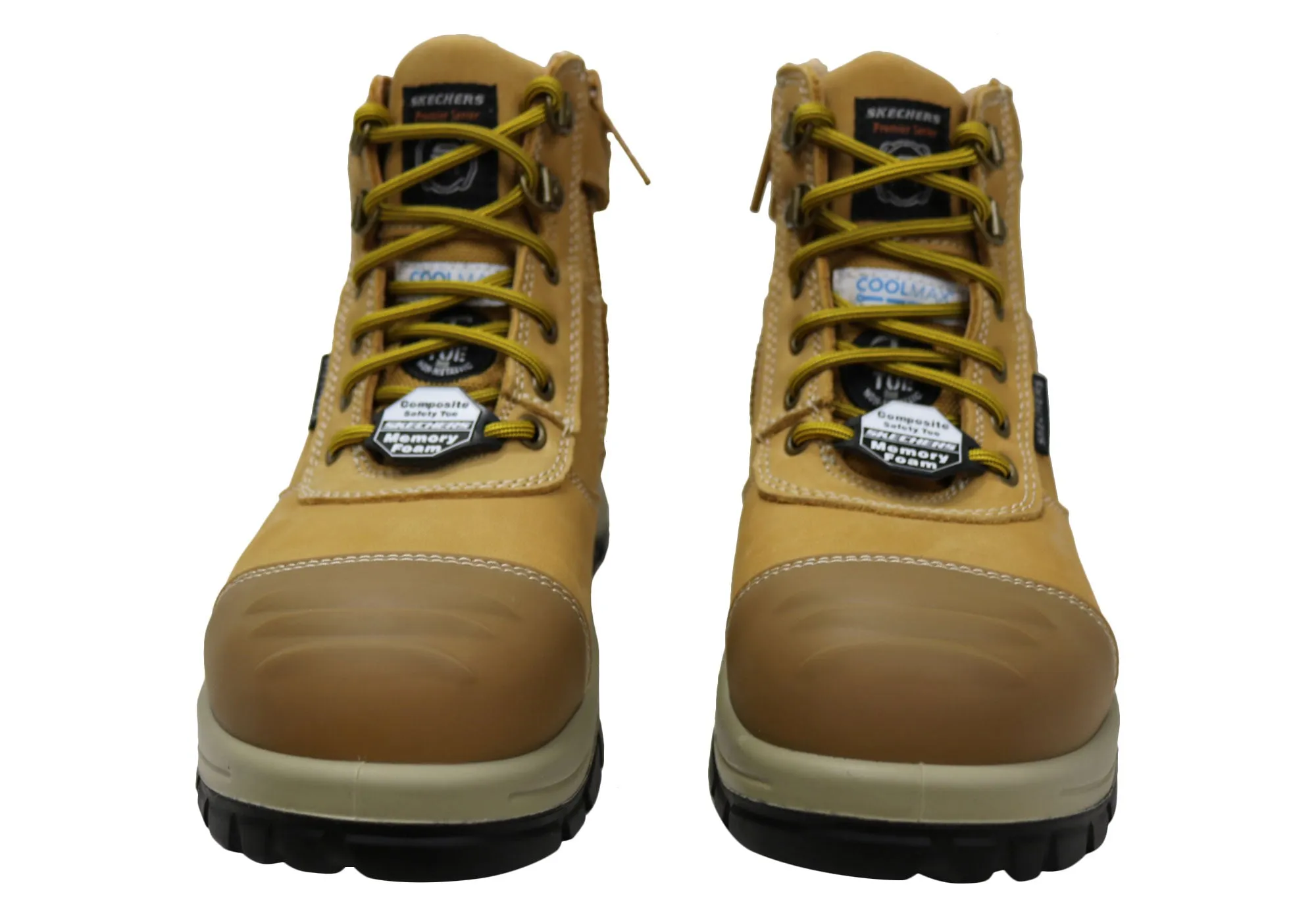 Skechers Womens Leather Comfortable Work Composite Toe Work Boots Skechers Shoes