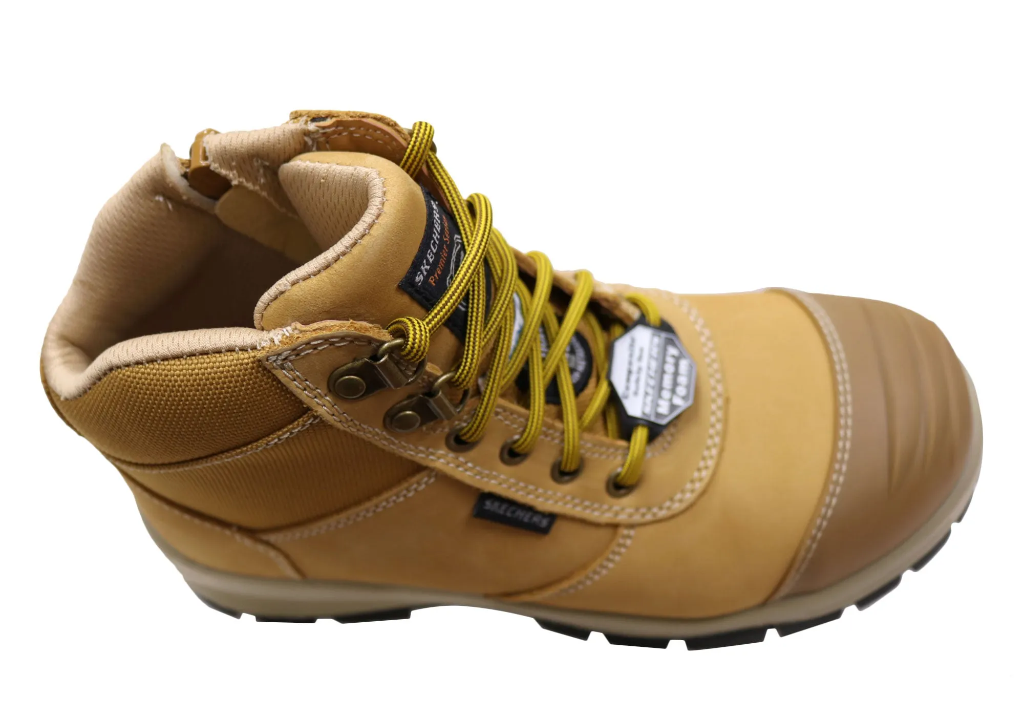 Skechers Womens Leather Comfortable Work Composite Toe Work Boots Skechers Shoes