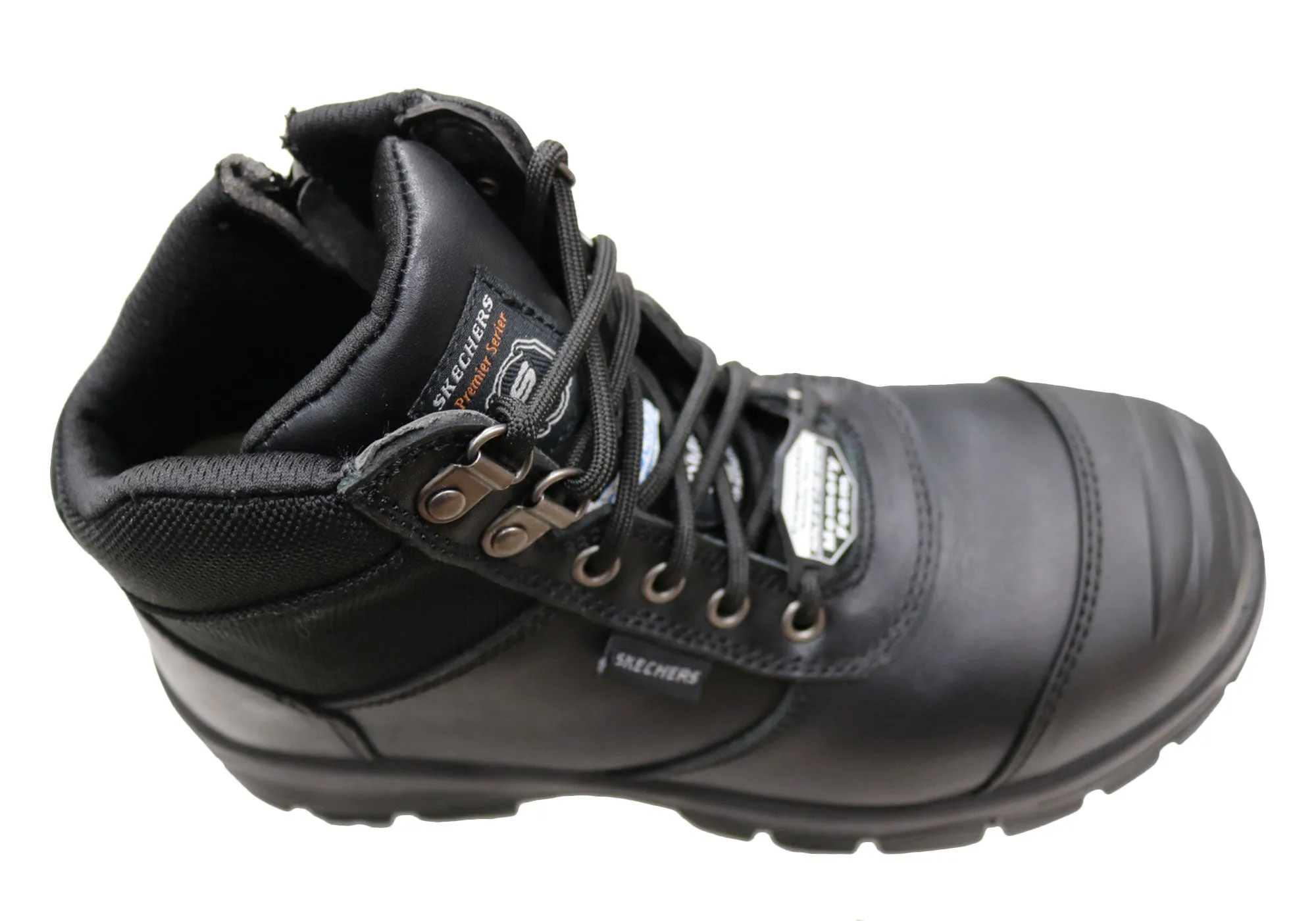 Skechers Womens Leather Comfortable Work Composite Toe Work Boots Skechers Shoes