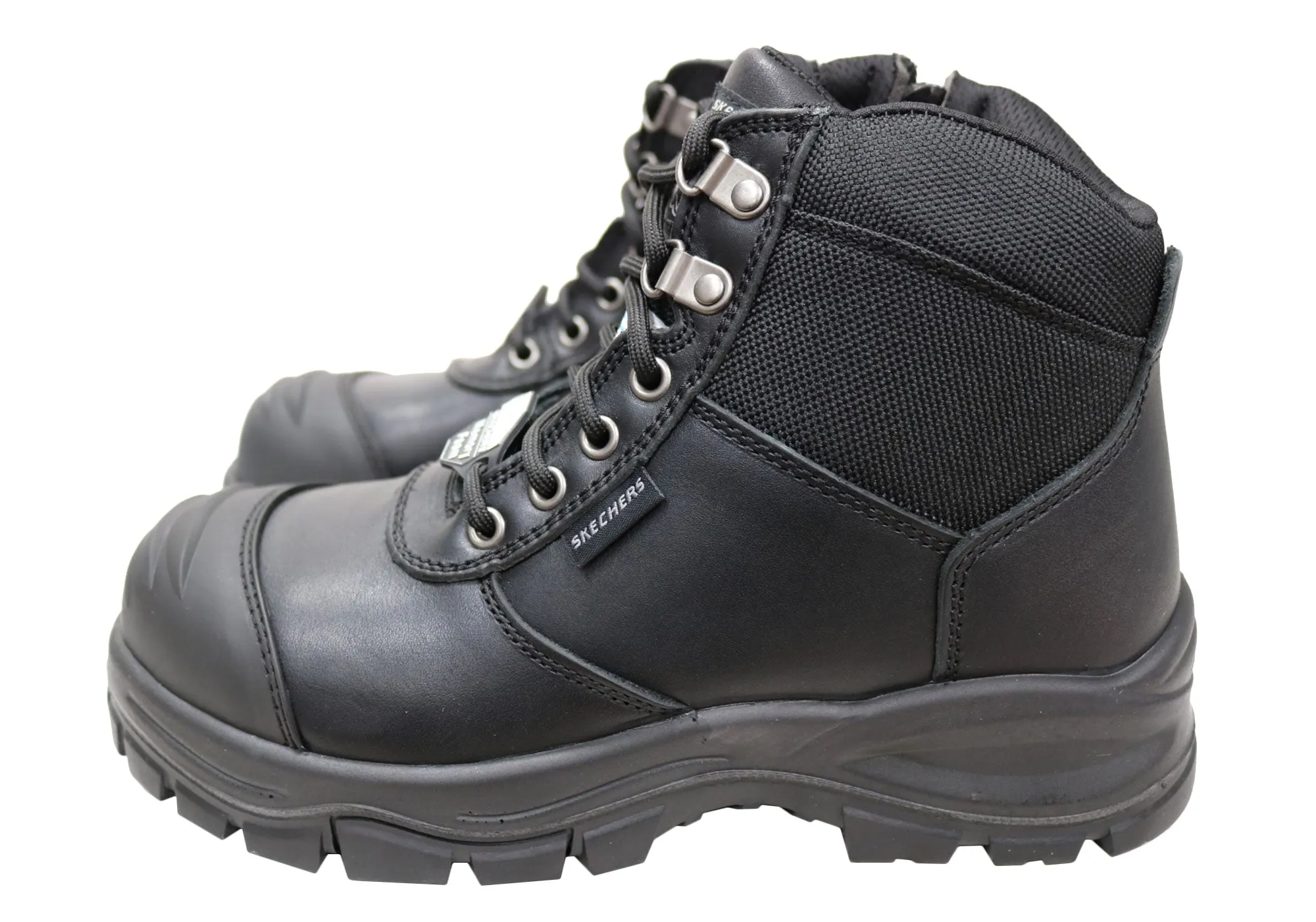 Skechers Womens Leather Comfortable Work Composite Toe Work Boots Skechers Shoes