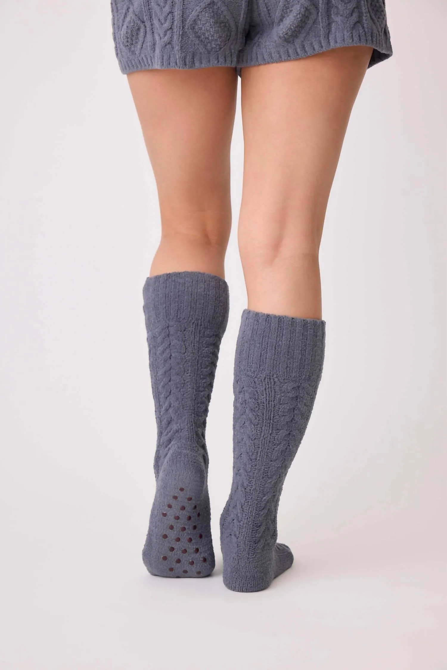 Socks Cable Crew In Charcoal
