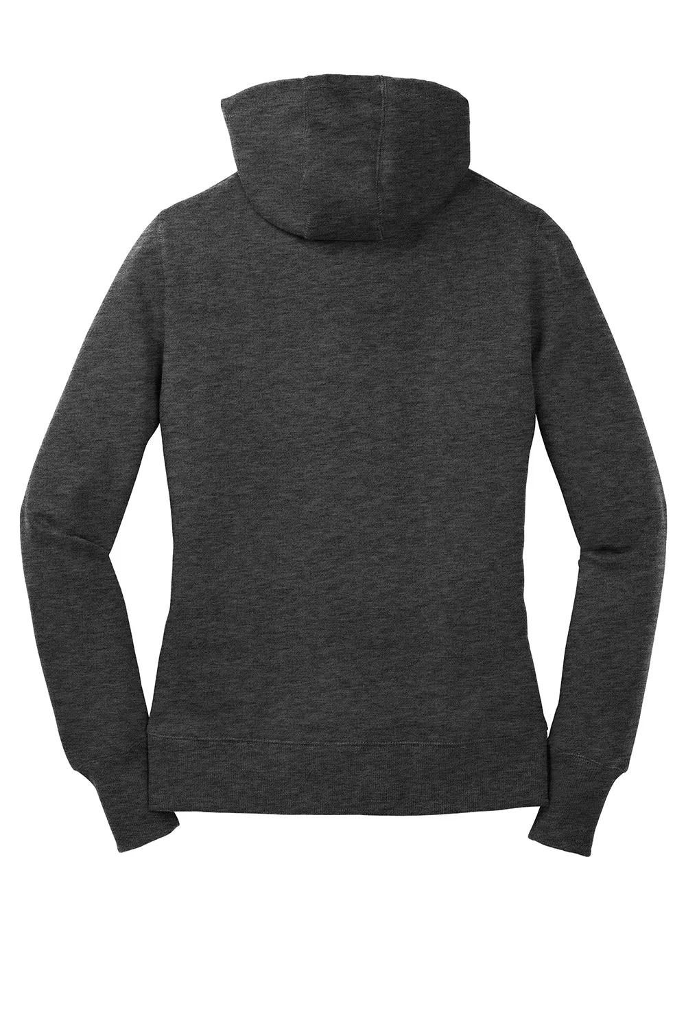 Sport-Tek Womens Shrink Resistant Fleece Hooded Sweatshirt Hoodie w/ Pouch Pocket - Heather Graphite Grey