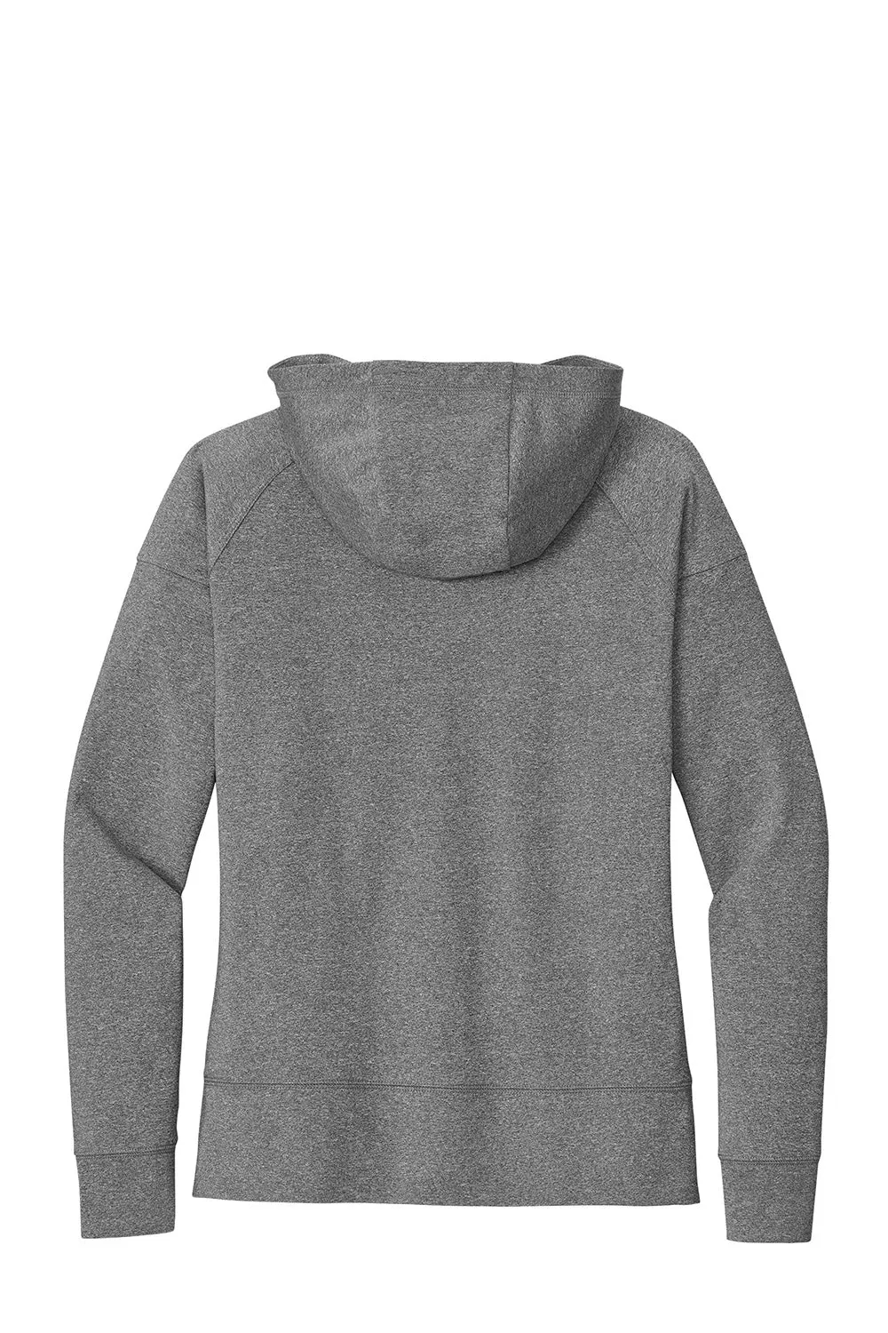Sport-Tek Womens Sport-Wick Moisture Wicking 1/4 Zip Hooded Sweatshirt Hoodie w/ Pouch Pocket - Heather Charcoal Grey